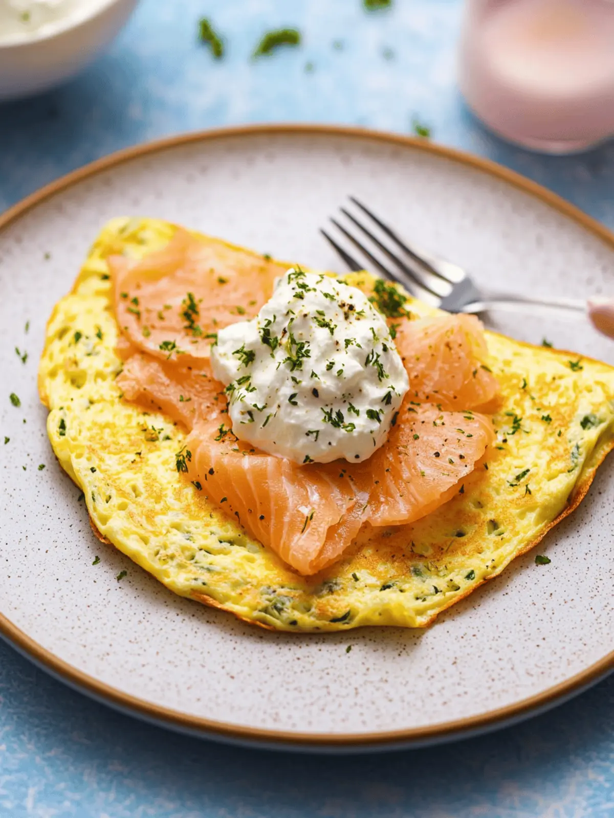 Savory Omelet with Salmon & Cream Cheese in Just 5 Minutes 2 Savory Omelet with Salmon & Cream Cheese in Just 5 Minutes