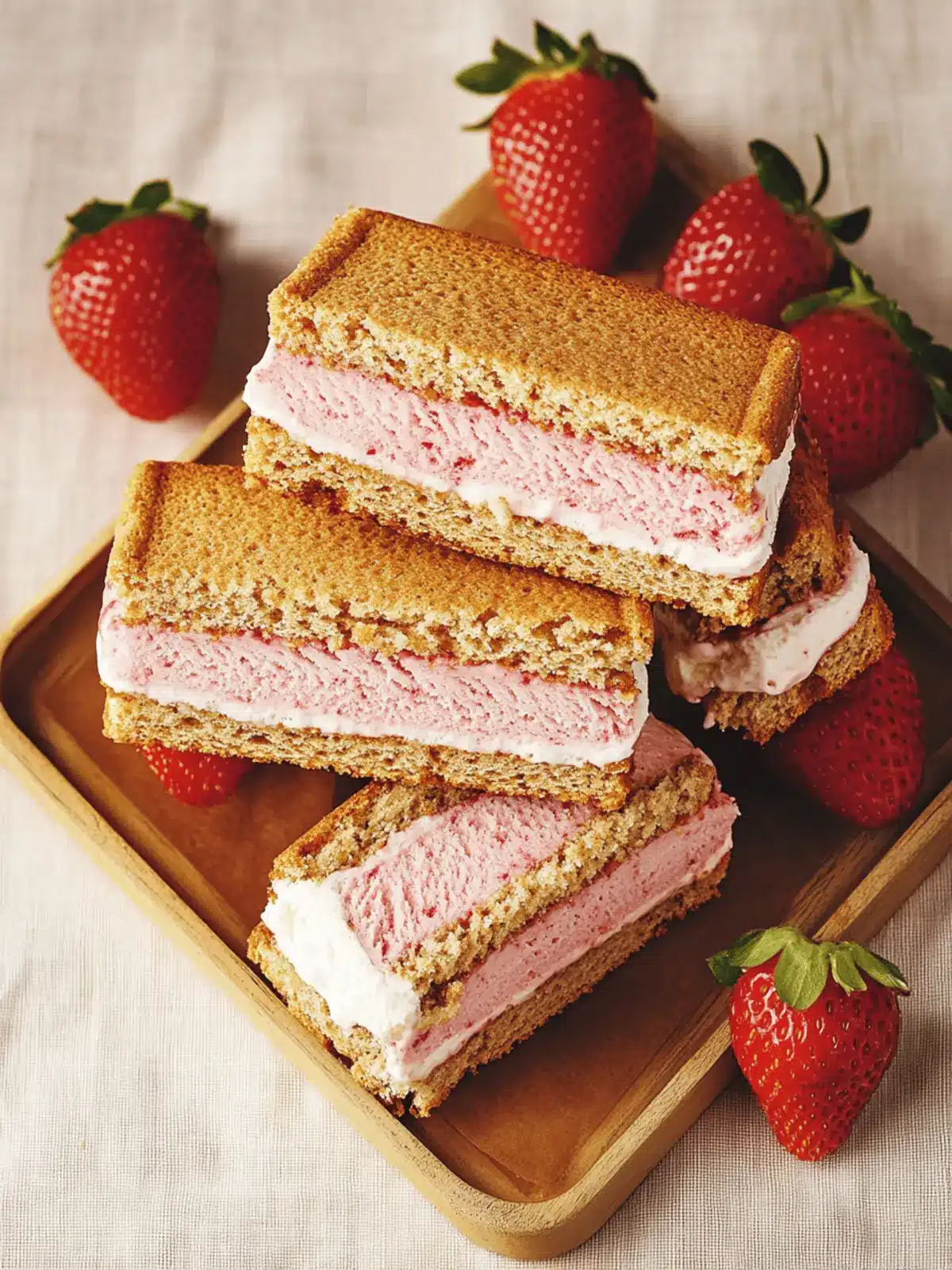 Homemade Strawberry Ice Cream Sandwiches for Summer Fun 4 Strawberry Ice Cream Sandwiches