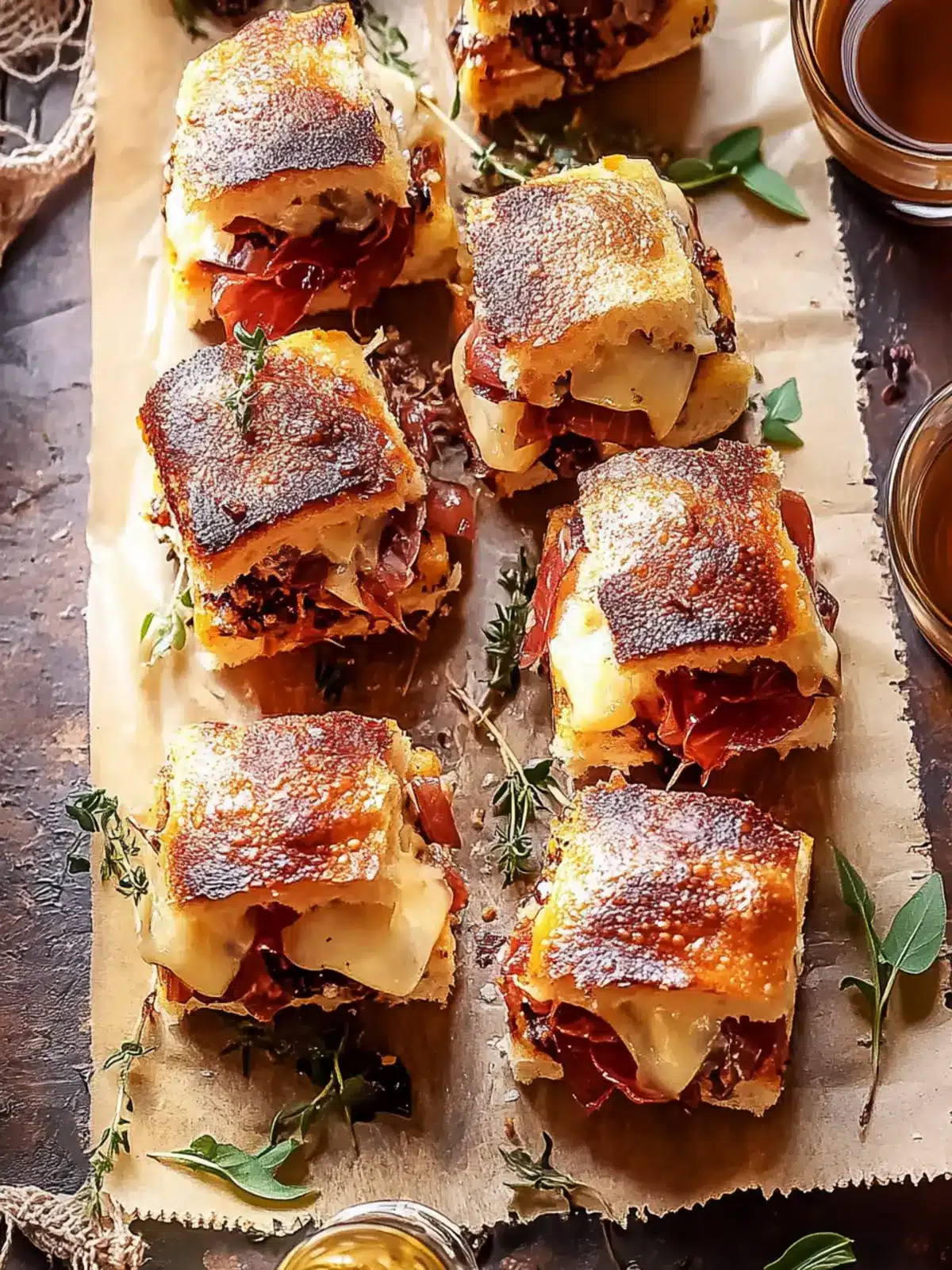 Crispy Prosciutto and Cheese Sliders for Irresistible Snacking 2 Crispy Prosciutto and Cheese Sliders