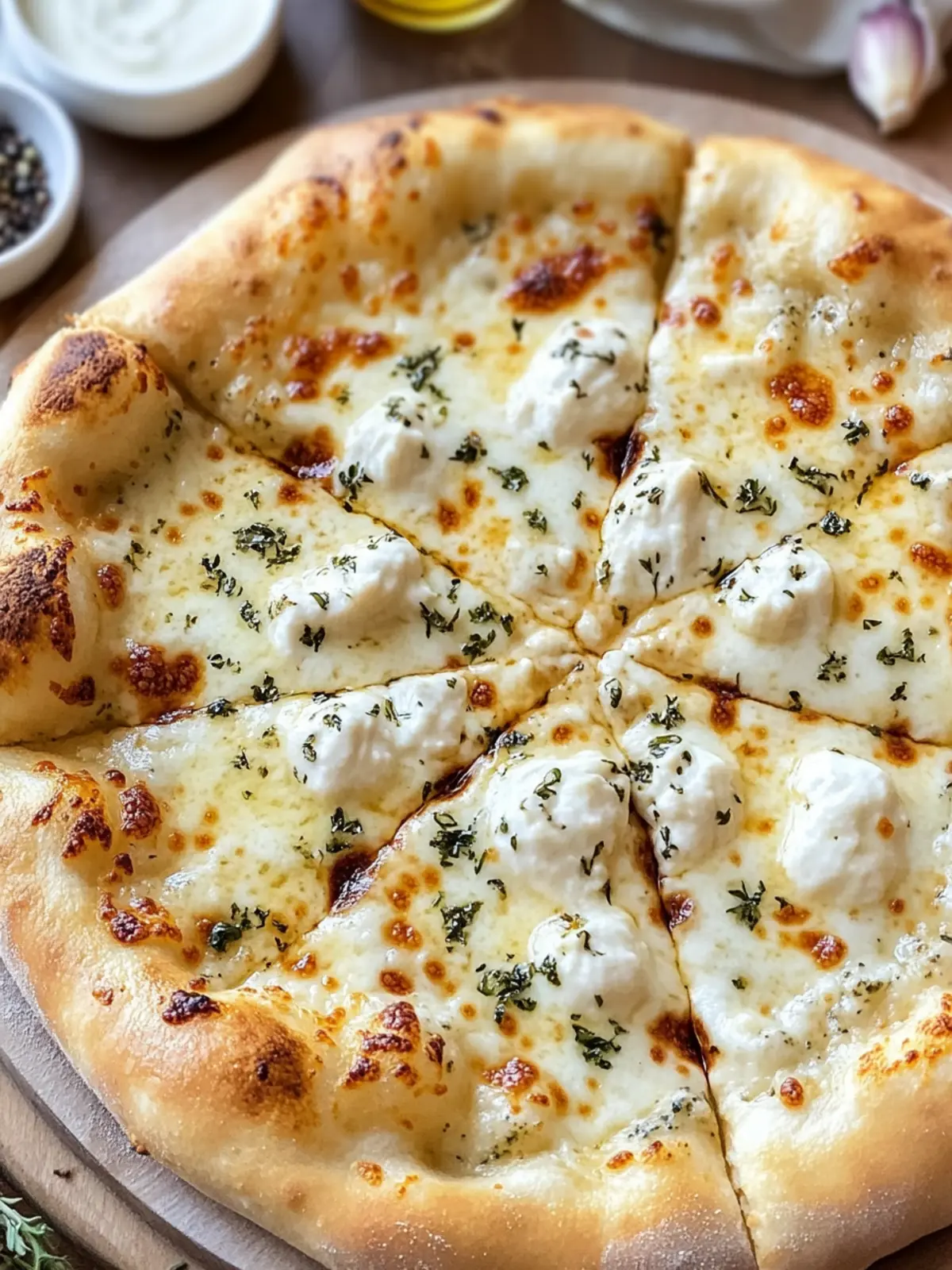 Creamy Garlic White Sauce Pizza Perfect for Cozy Nights 2 White Sauce Pizza with Creamy Garlic