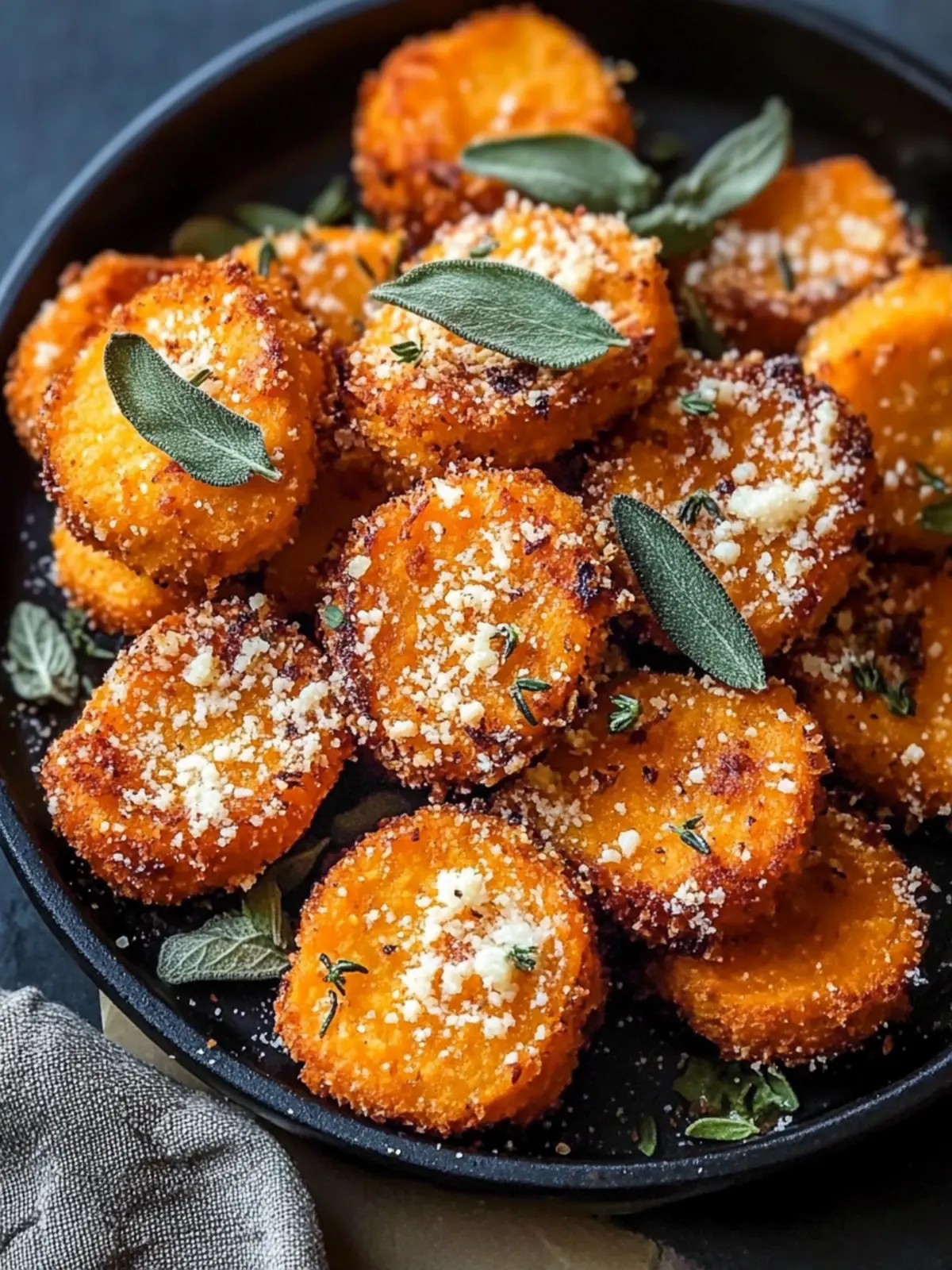 Crispy Sweet Potato Bites with Herbed Parmesan Butter Bliss 2 Crispy Sweet Potato Bites with Herbed Parmesan Butter