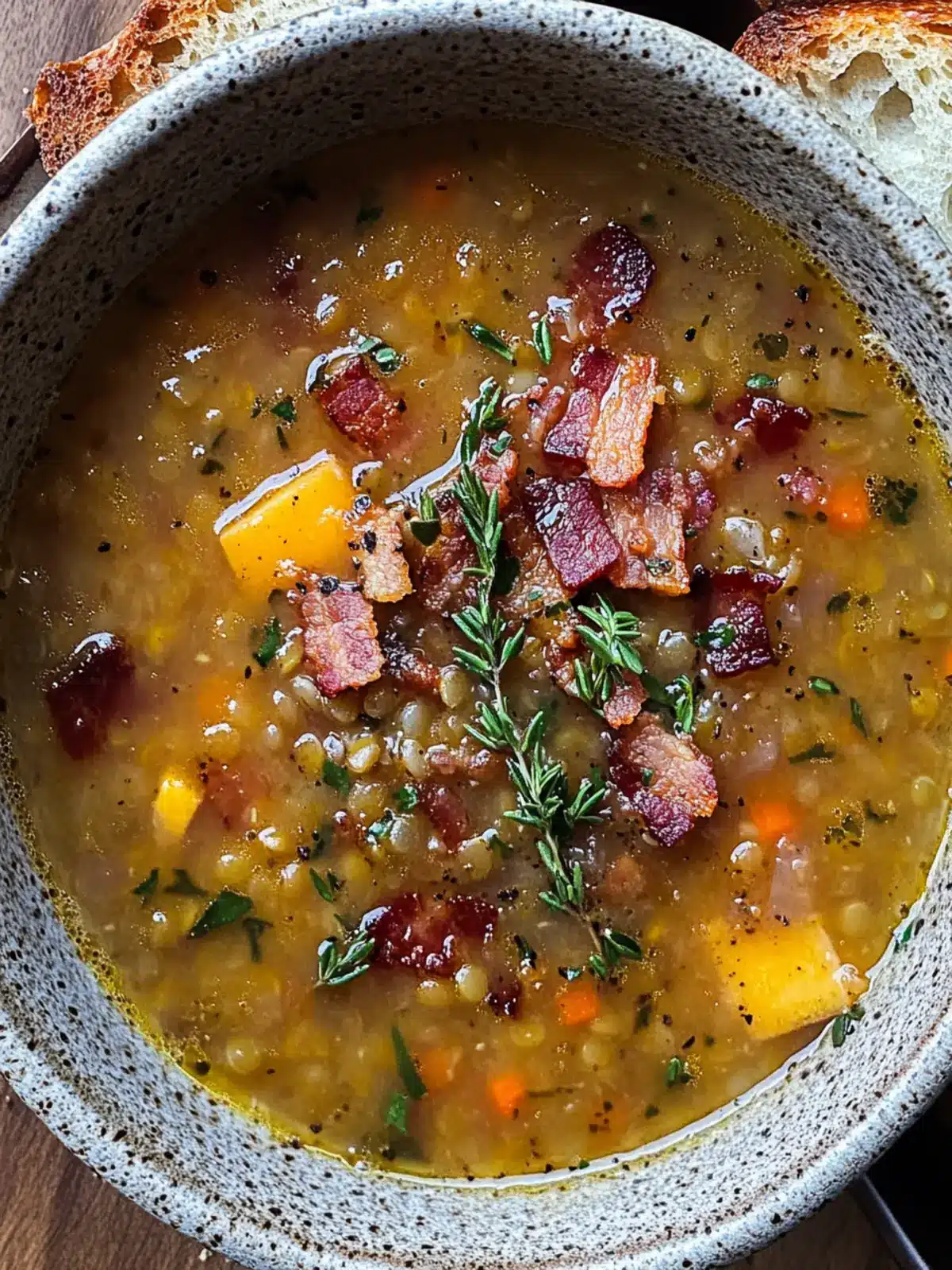 Savory French Lentil Bacon Soup for Cozy Nights In 3 French Lentil Bacon Soup