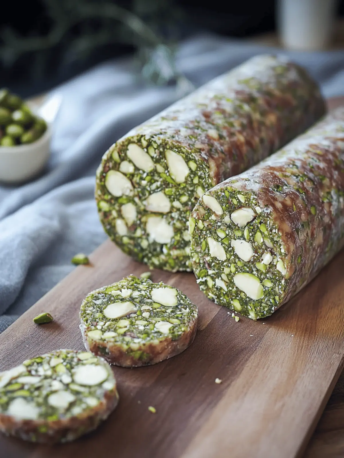 No-Bake Pistachio Salami: An Indulgent Treat You'll Love 4 No Bake Pistachio Salami