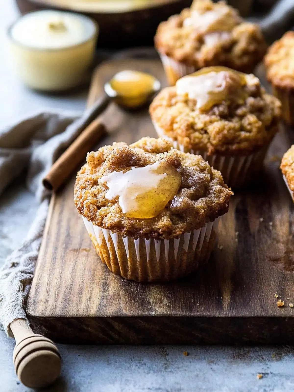 Pumpkin Coffee Cake Muffins with Cinnamon Honey Butter Bliss 4 Pumpkin Coffee Cake Muffins with Cinnamon Honey Butter