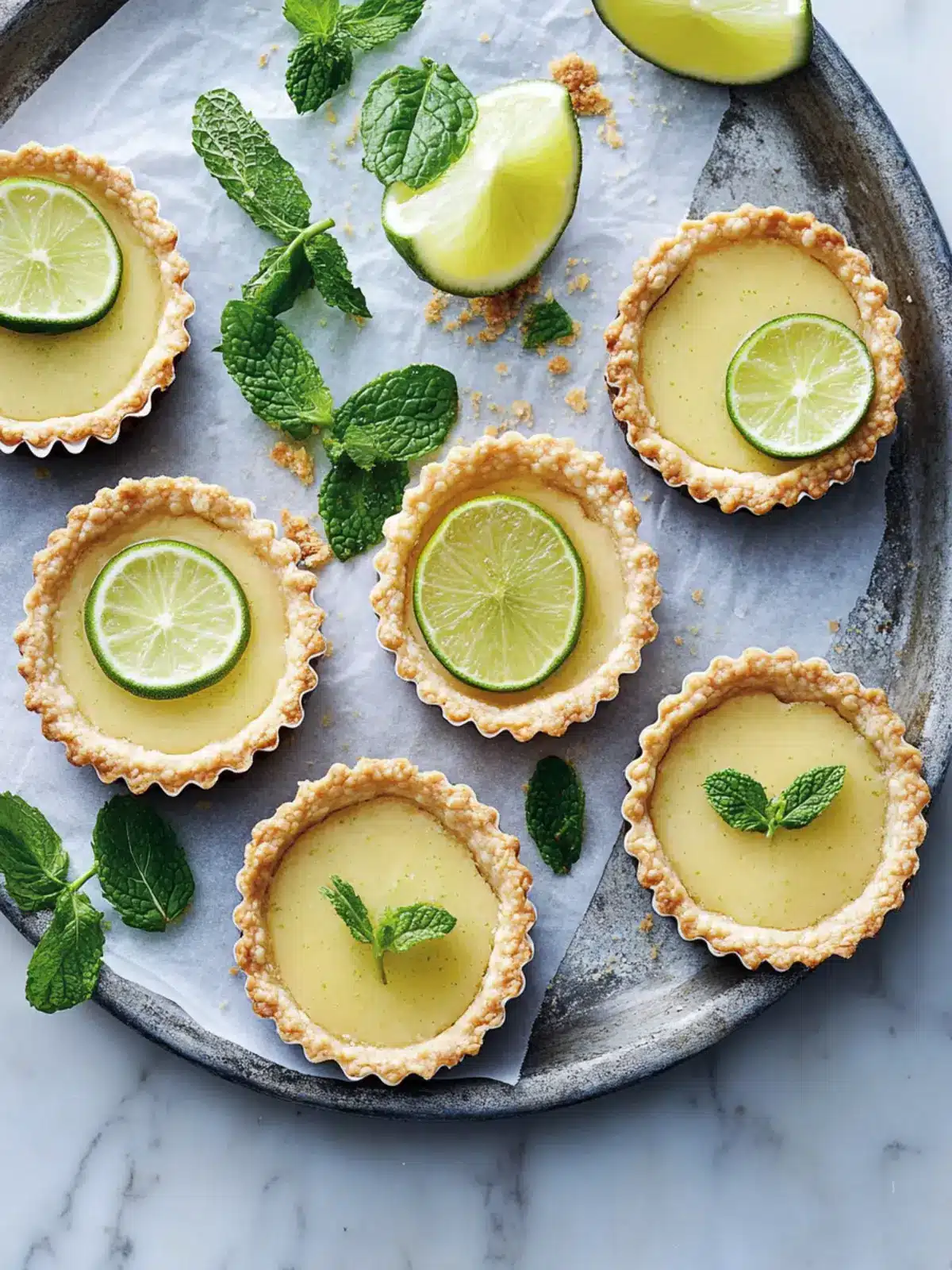 Zesty Lime Mint Rum Tarts for a Refreshing Dessert Treat 4 Lime, mint and rum tarts