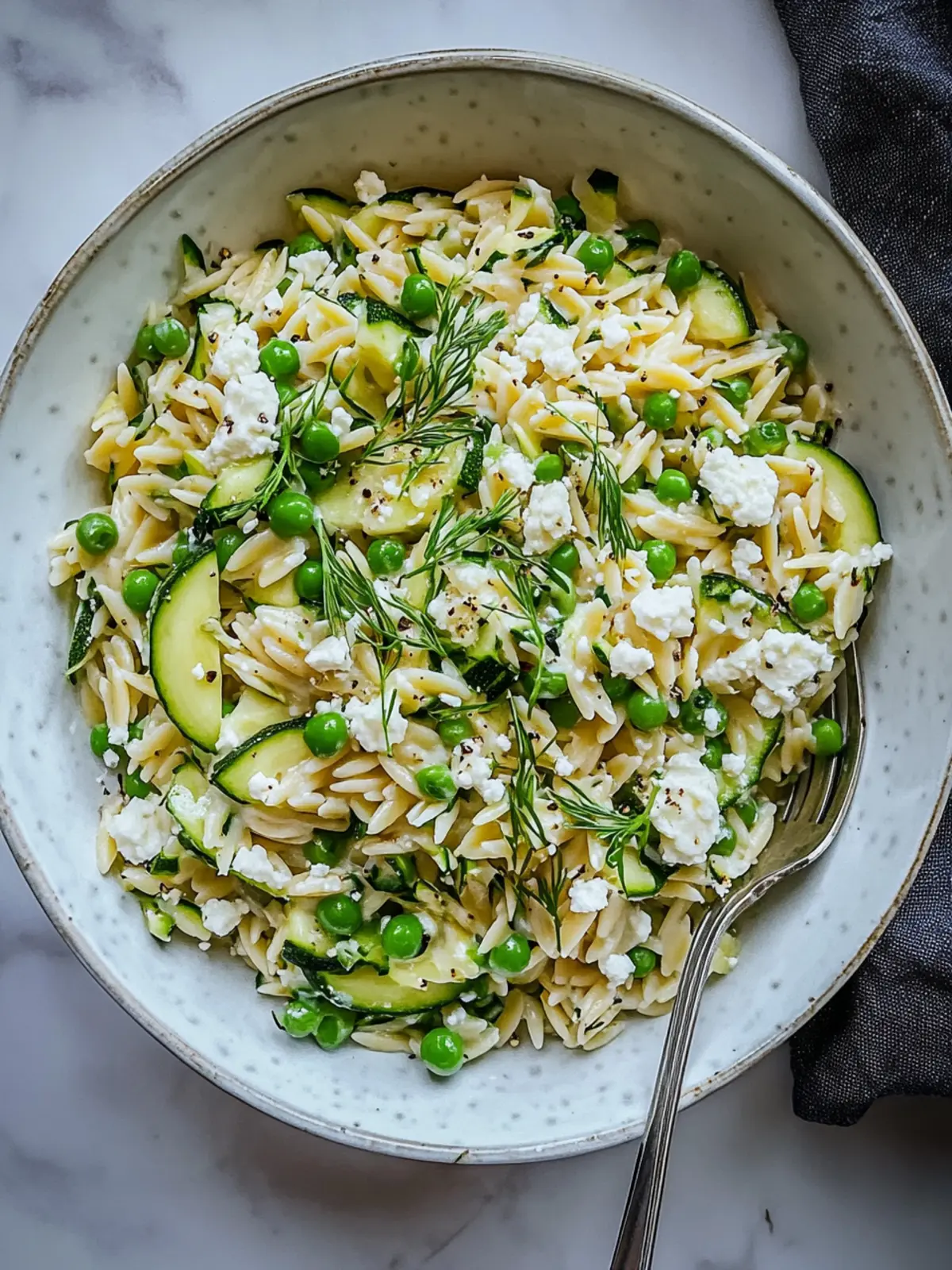 Zucchini, Pea & Goat Cheese Orzo Salad for Vibrant Meals 2 Zucchini, Pea & Goat Cheese Orzo Salad