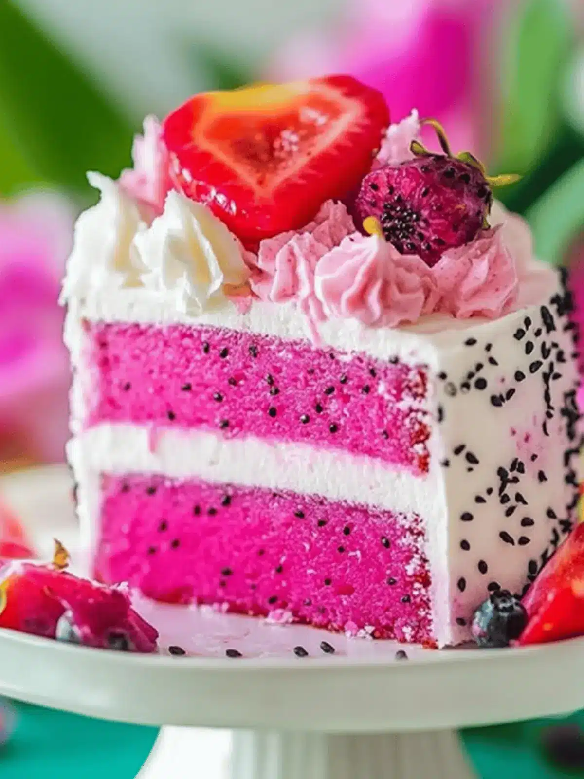 Pink Dragon Fruit Layer Cake: A Joyful Gluten-Free Delight 4 Pink Dragon Fruit Layer Cake
