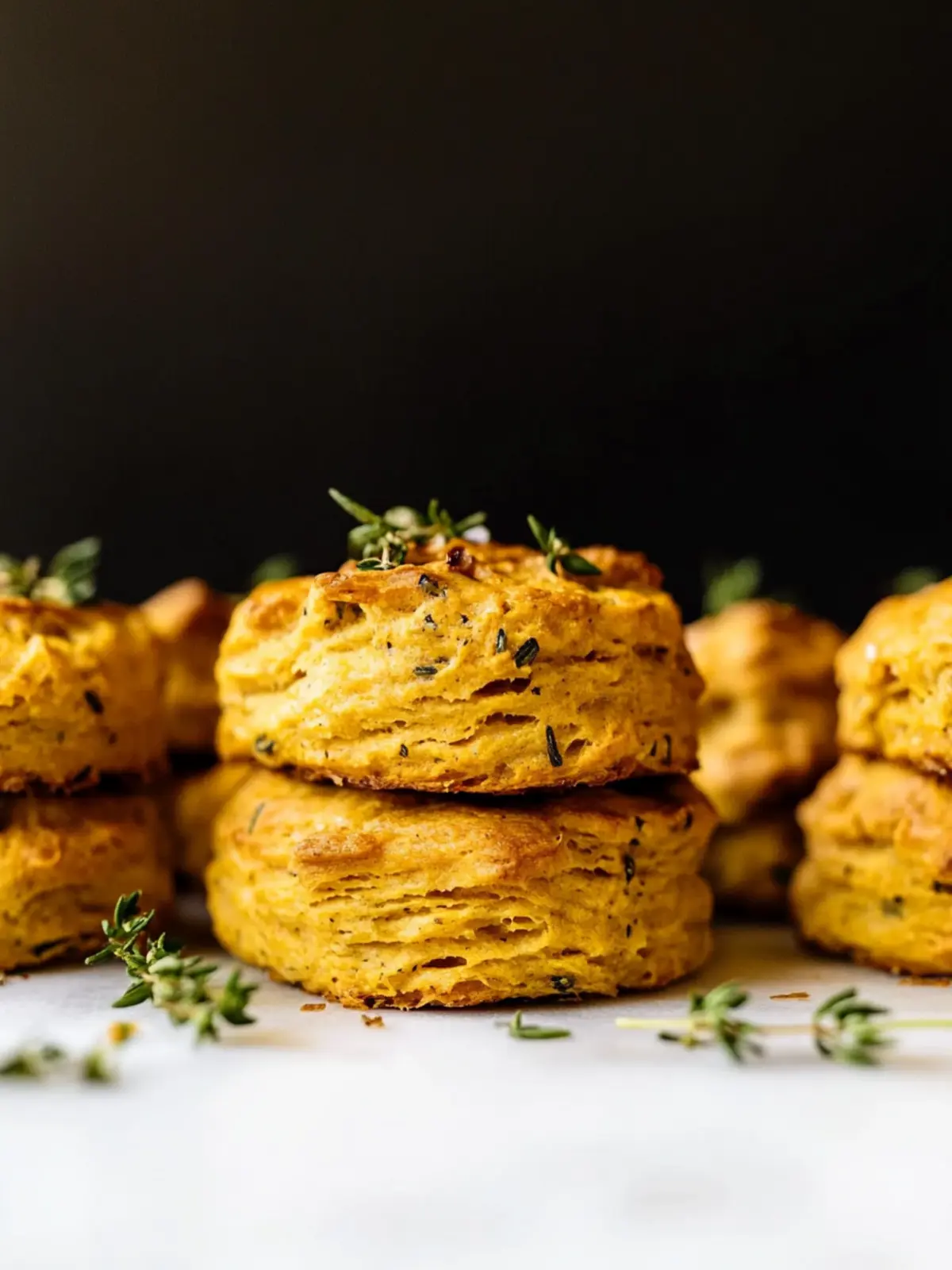 Extra Flaky Pumpkin Biscuits with Garlic Herb Butter Delight 2 Extra Flaky Pumpkin Biscuits with Garlic Herb Butter