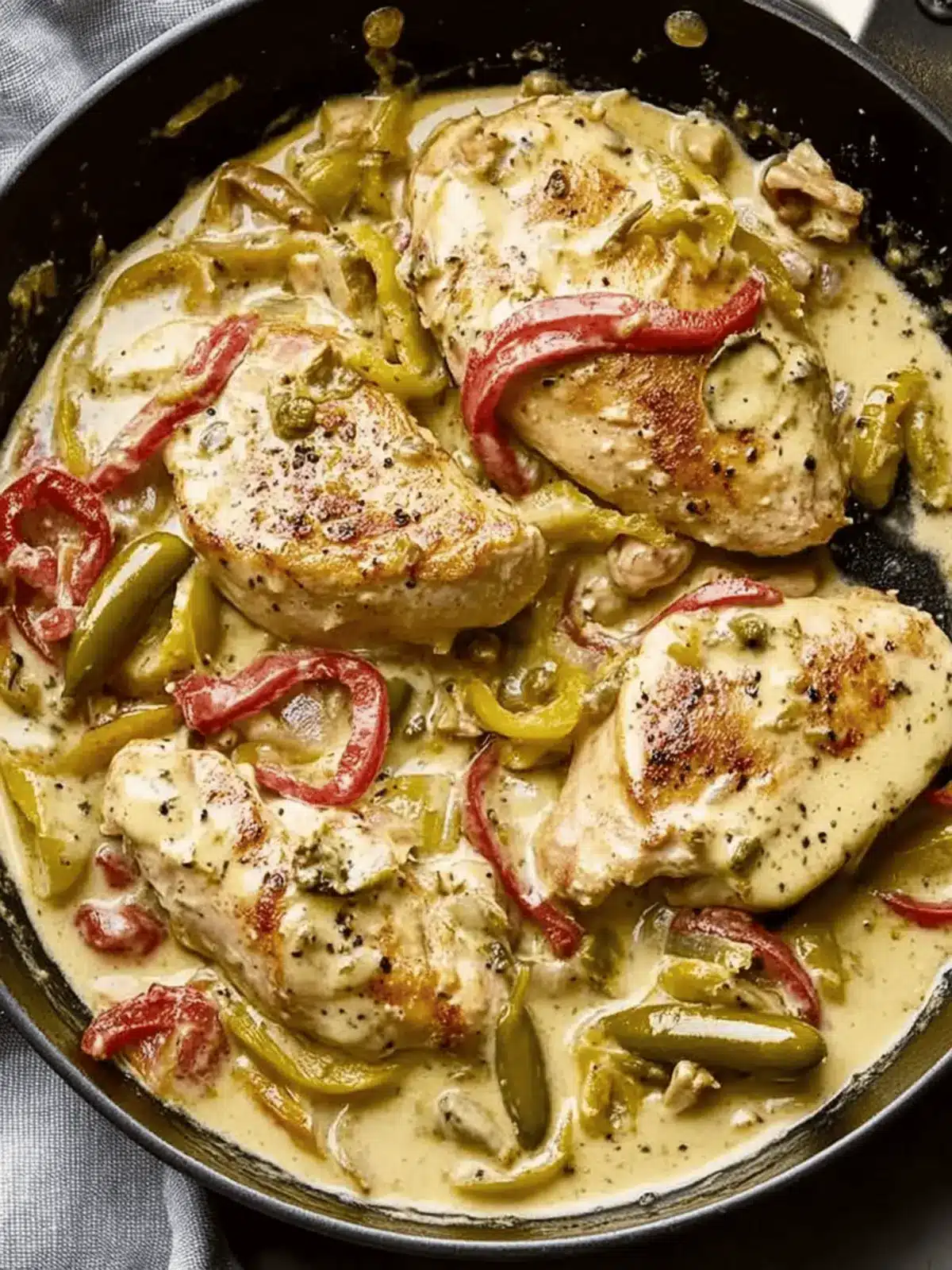 One-Pan Creamy Pepperoncini Chicken for Effortless Dinner Bliss 4 One-Pan Creamy Pepperoncini Chicken