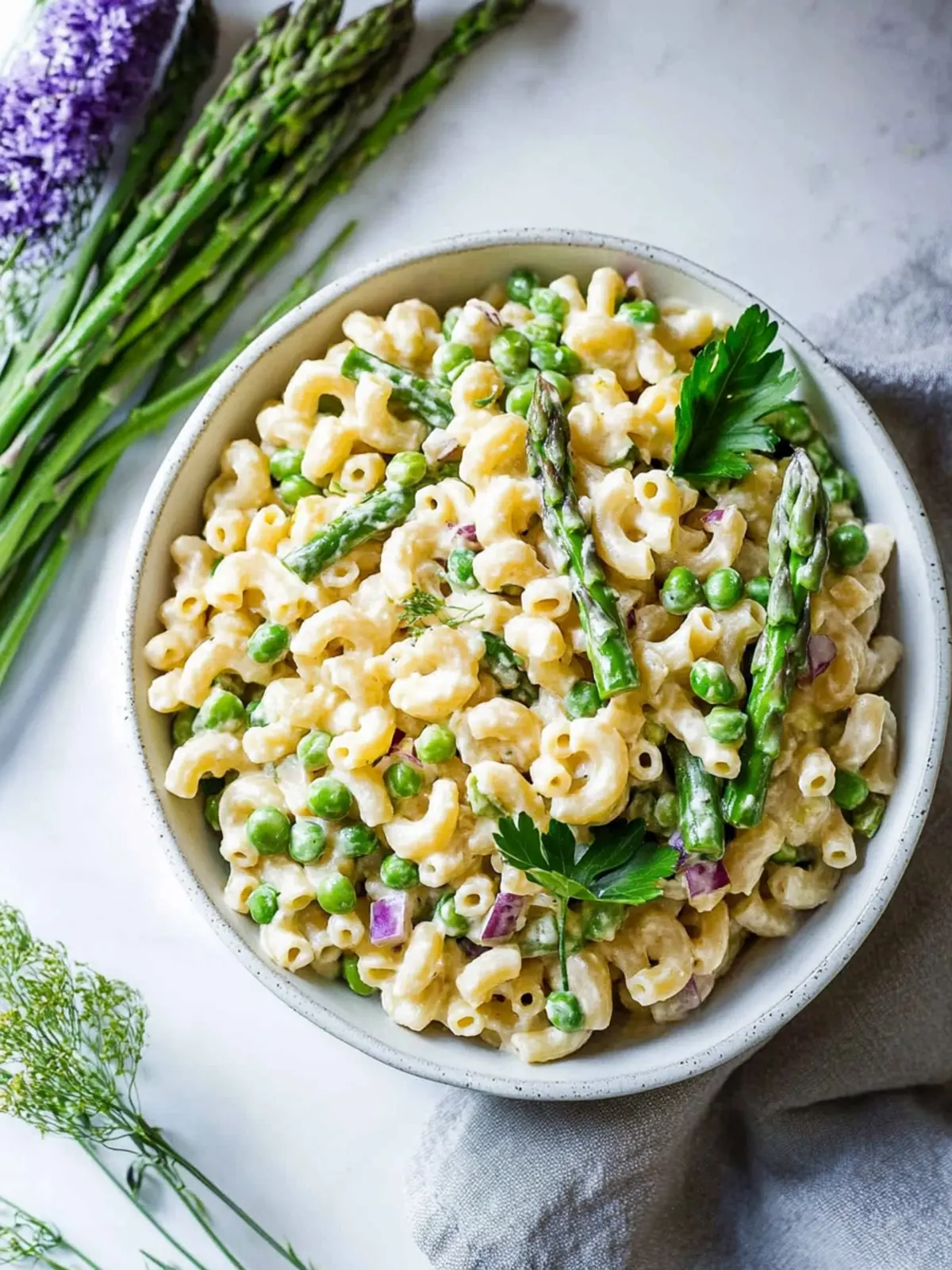 Lemon-Dijon Asparagus and Pea Macaroni Salad You ll Crave 3 Lemon-Dijon Asparagus and Pea Macaroni Salad