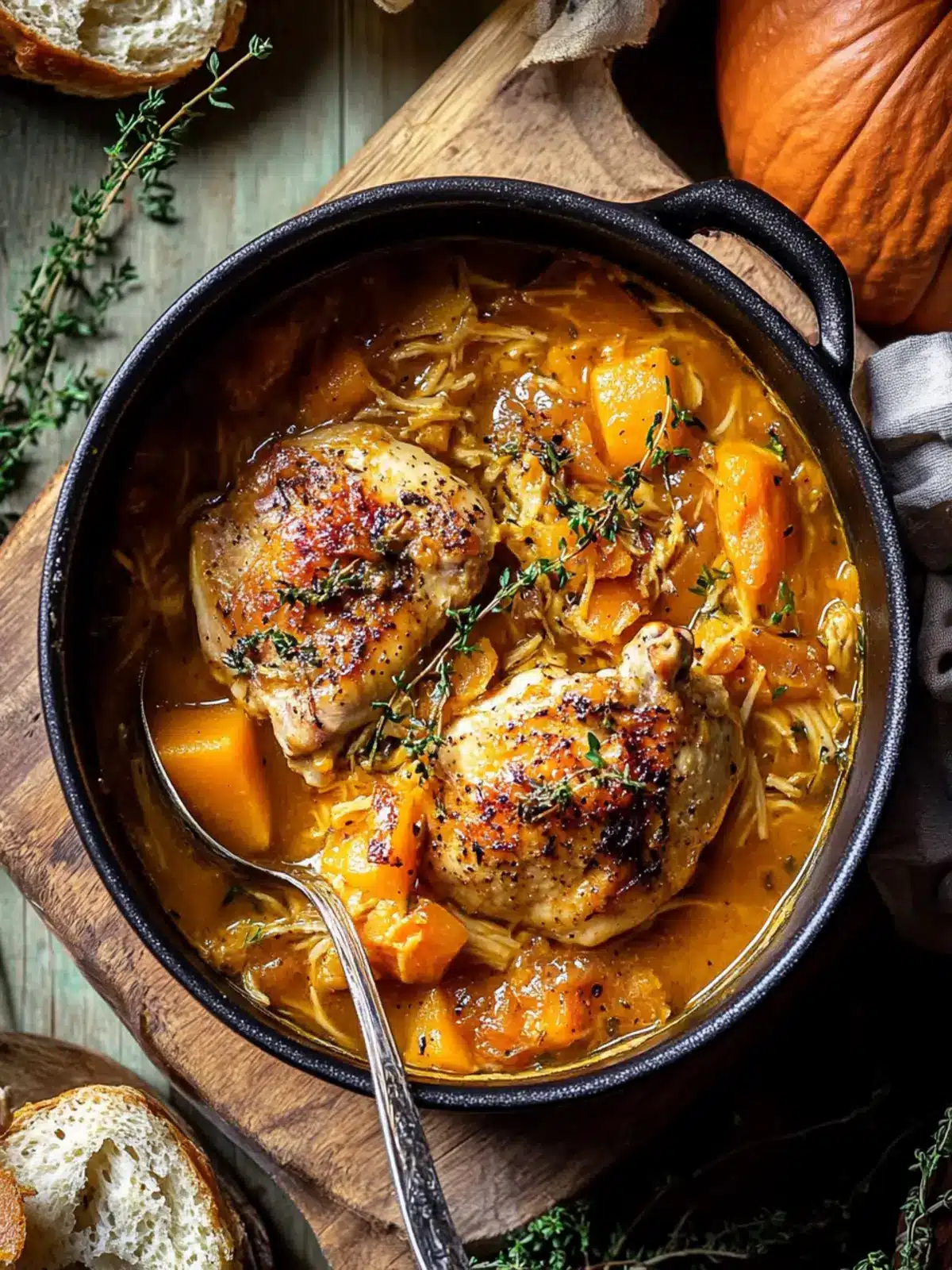 Crockpot Pumpkin Beer Braised Chicken with Creamy Mash 3 Crockpot Pumpkin Beer Braised Chicken