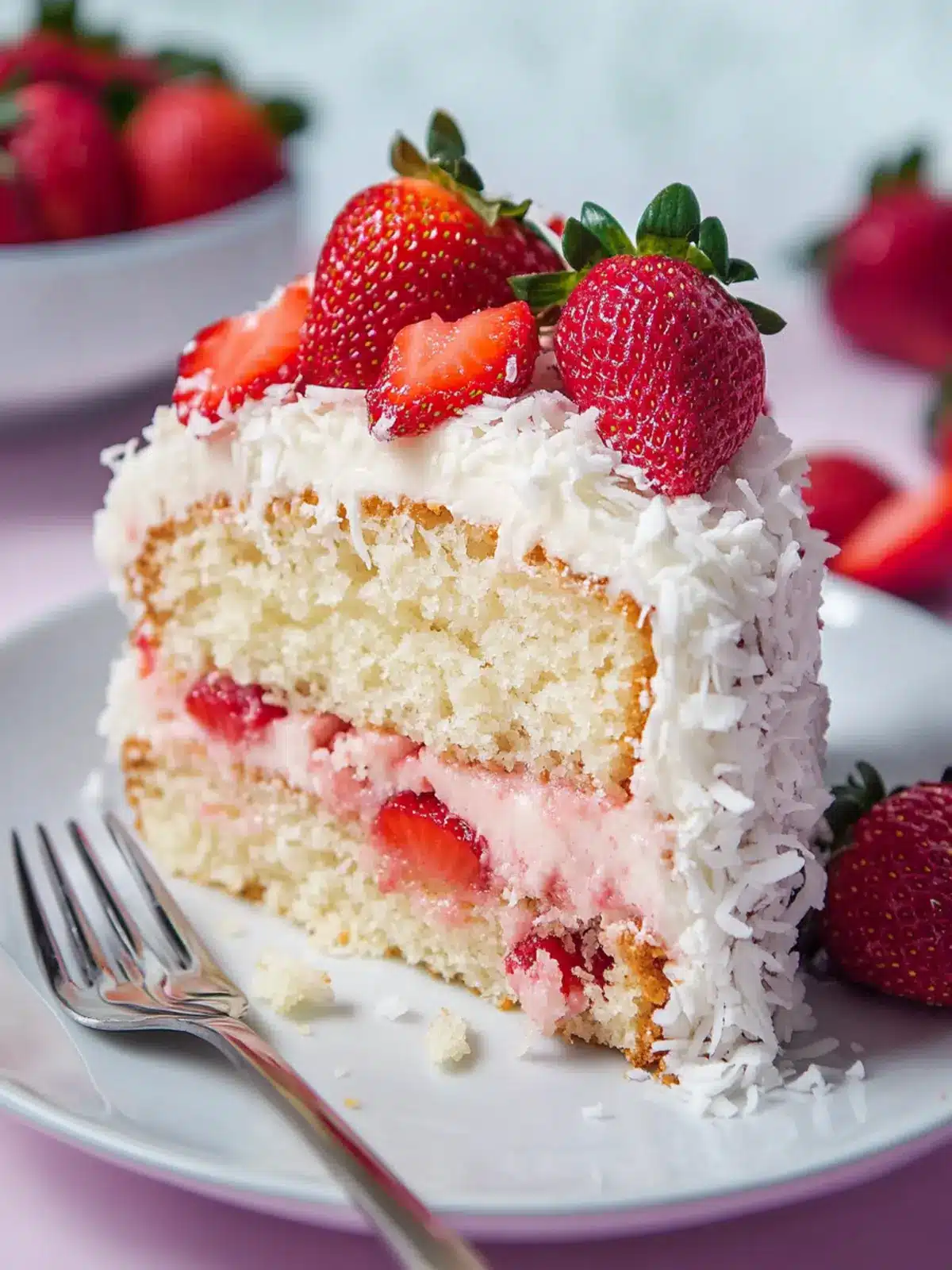 Irresistible Coconut Strawberry Cake Bliss You'll Love 2 Coconut Strawberry Cake
