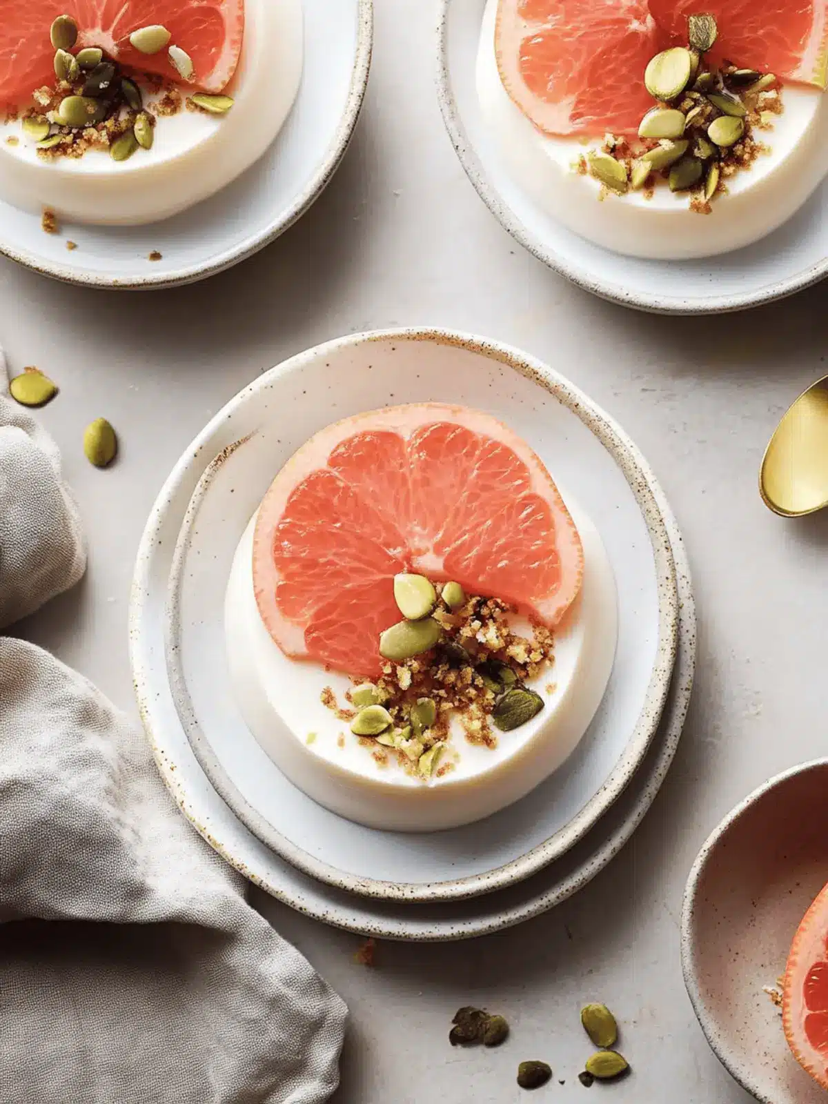 Grapefruit Panna Cotta With Crunchy Pistachios Delight 2 Grapefruit Panna Cotta