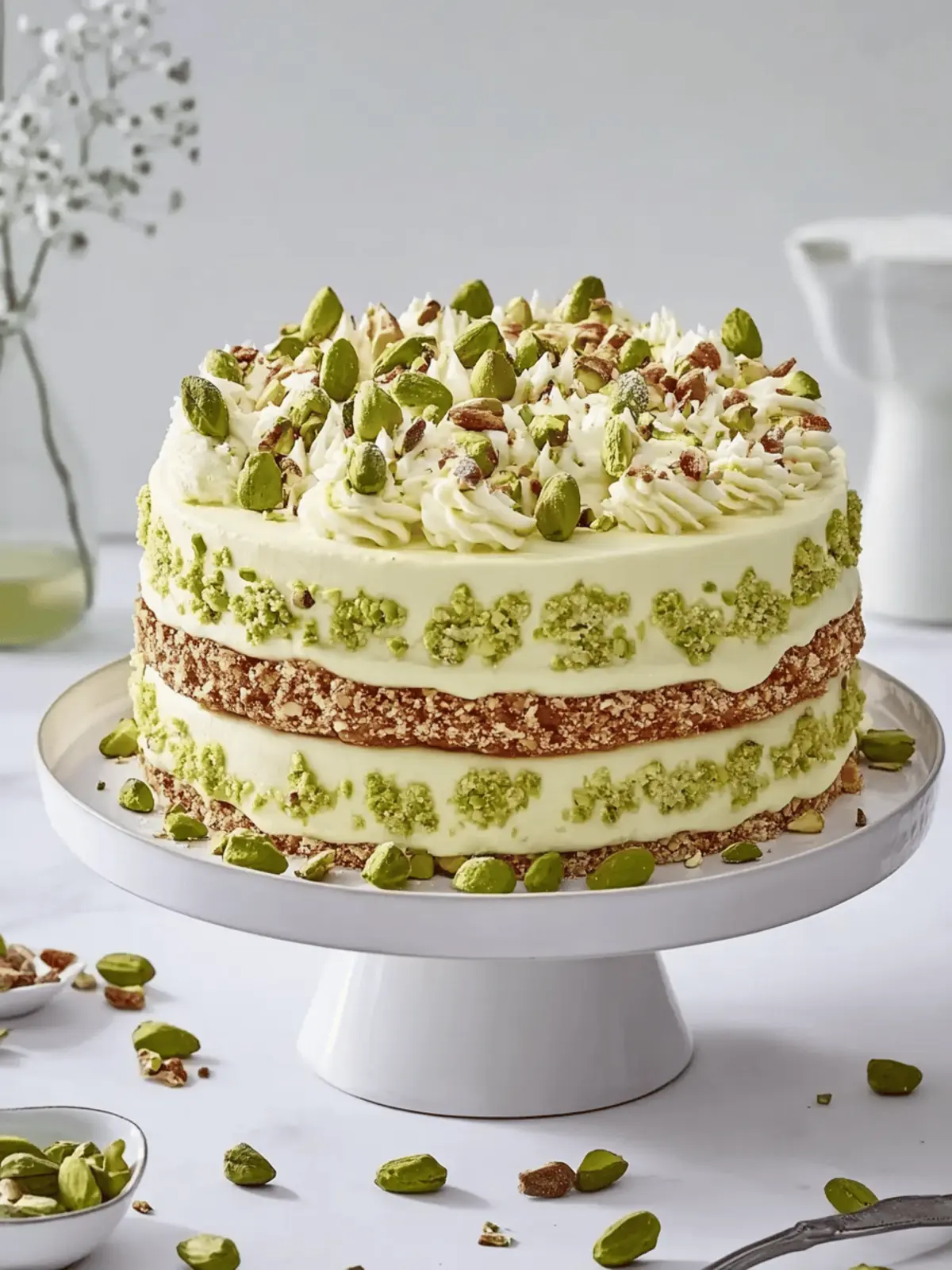 Delicious Pistachio Dacquoise Cake: A Gluten-Free Delight 3 Pistachio Dacquoise Cake