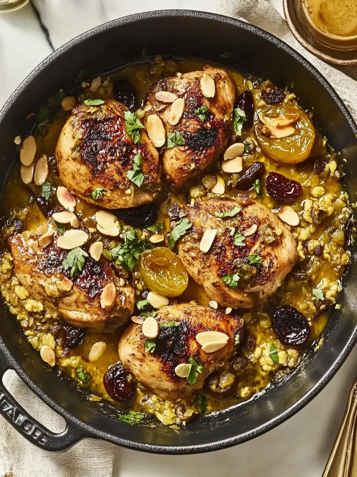 Moroccan-Inspired Chicken With Prunes And Almonds Bliss 3 Moroccan-Inspired Chicken With Prunes And Almonds