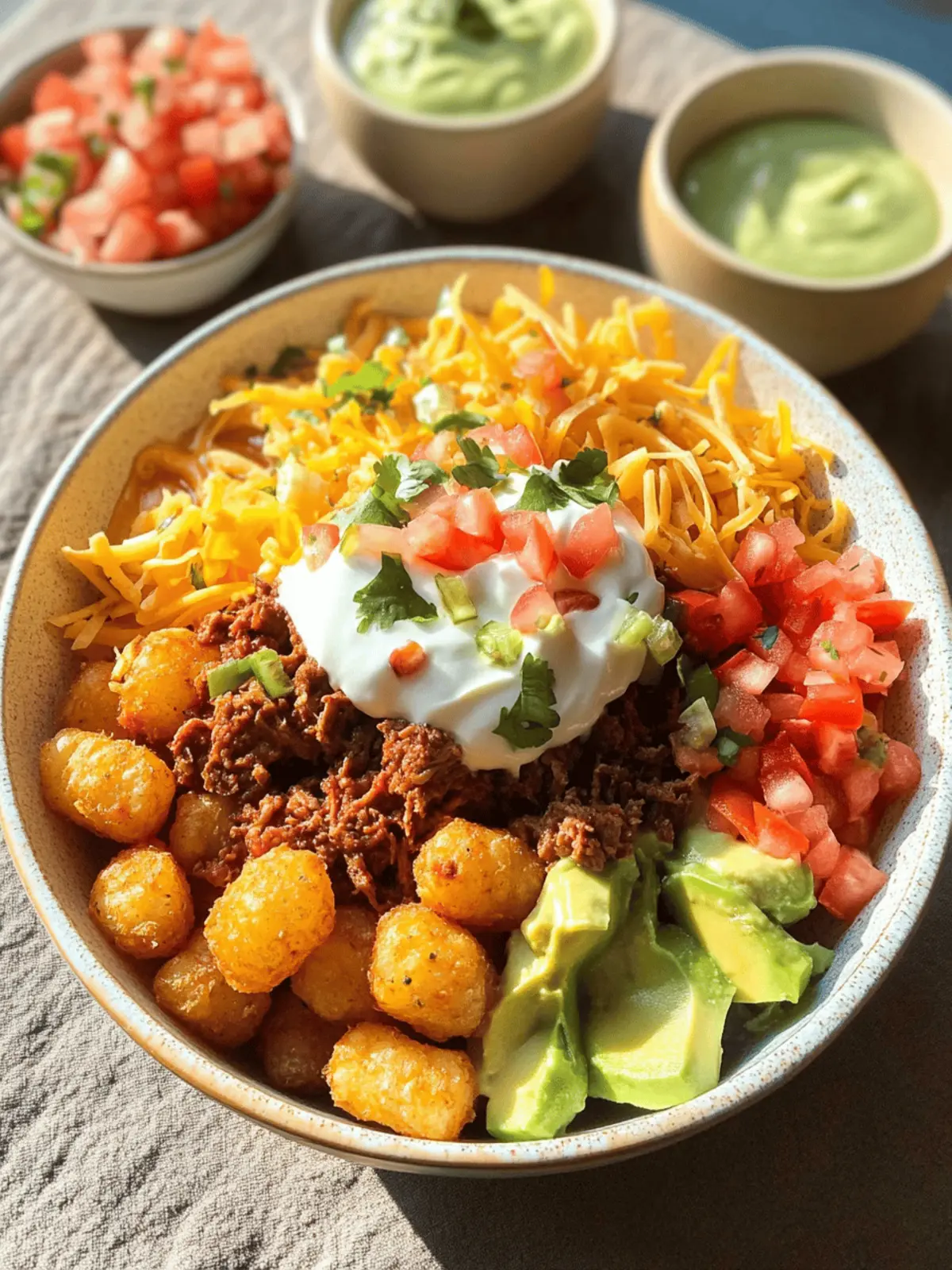 Crispy Tater Tot Taco Bowl: A Fun Family Dinner Delight 2 Tater Tot Taco Bowl
