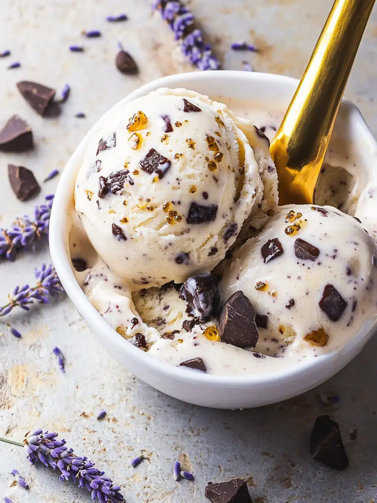 Creamy Honey Lavender Choc-Chip Ice Cream You ll Crave 3 Honey Lavender Choc-Chip Ice Cream