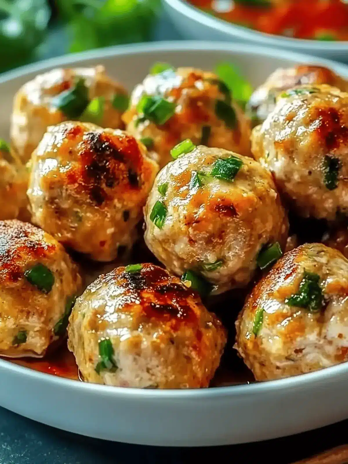 Zesty Easy Thai Baked Chicken Meatballs with Peanut Sauce 3 Easy Thai Baked Chicken Meatballs