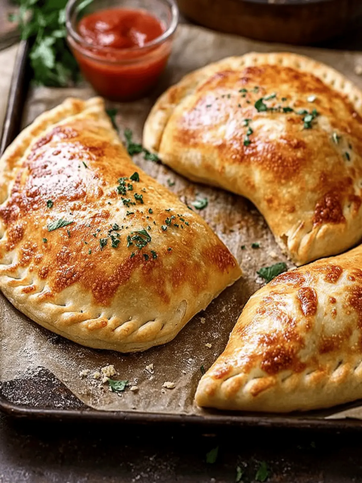 Savory Homemade Calzones with Ricotta and Spinach Magic 3 Calzones