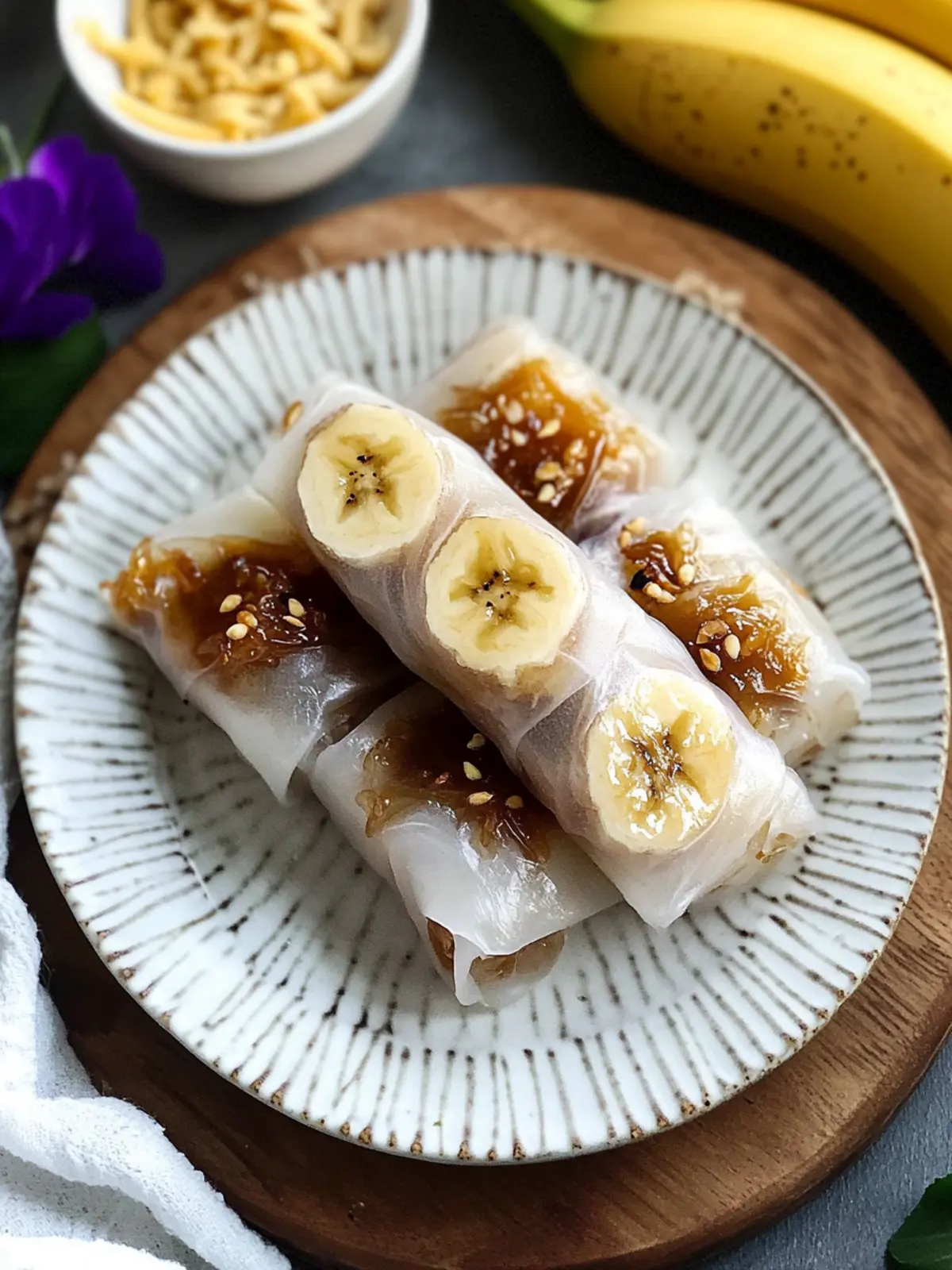 Crispy Caramelized Banana Rice Paper Rolls You ll Adore 3 Caramelized Banana Crispy Rice Paper Rolls
