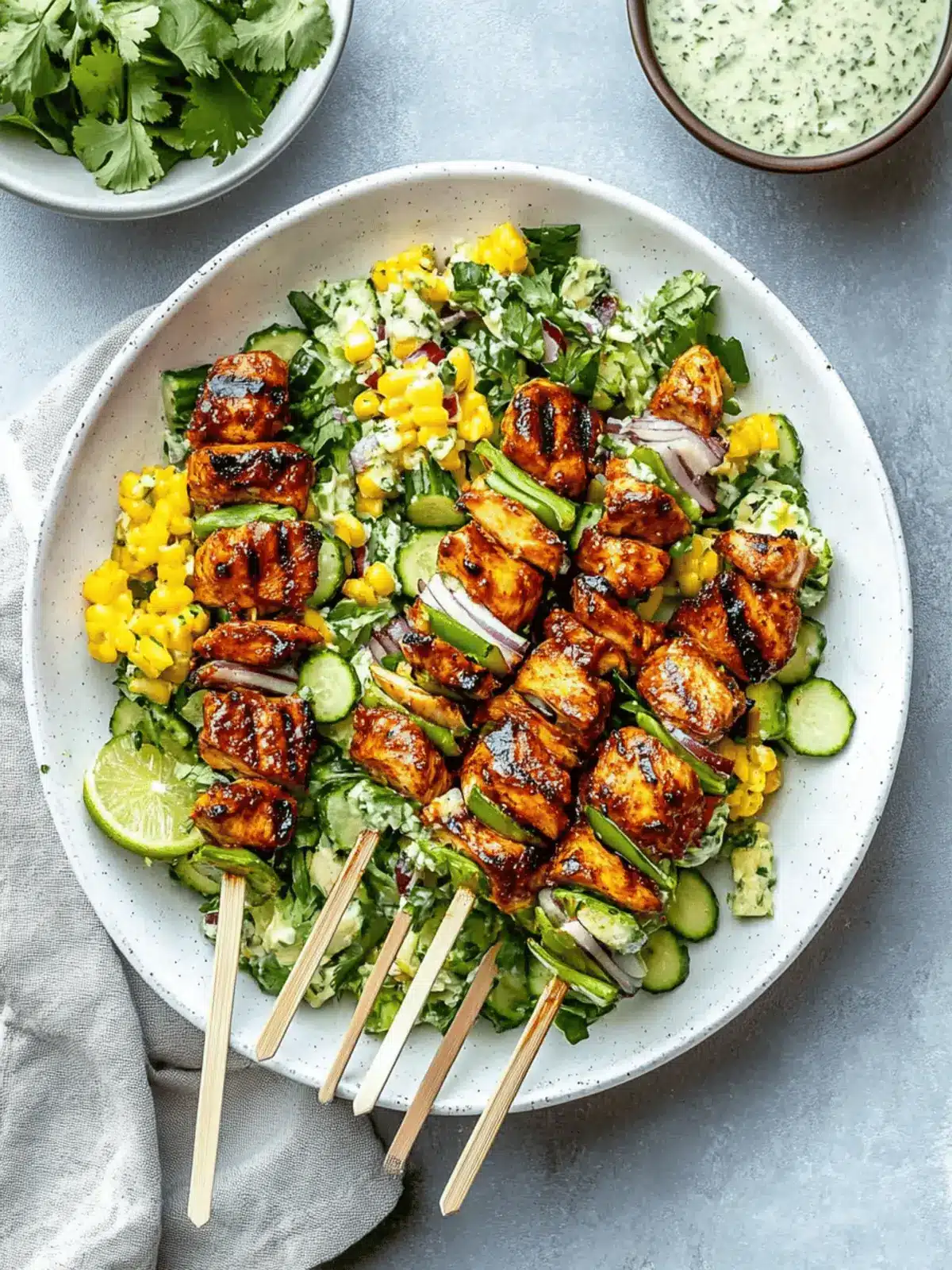 BBQ Chicken Skewer Salad with Delicious Whole30 Twist 2 BBQ Chicken Skewer Salad with Delicious Whole30 Twist
