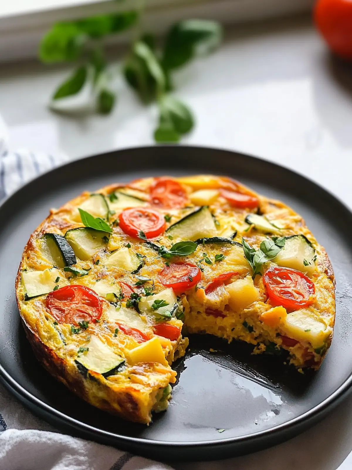 Vibrant Vegetable Vegan Frittata: A Flavorful Twist on Brunch 4 Vegetable Vegan Frittata