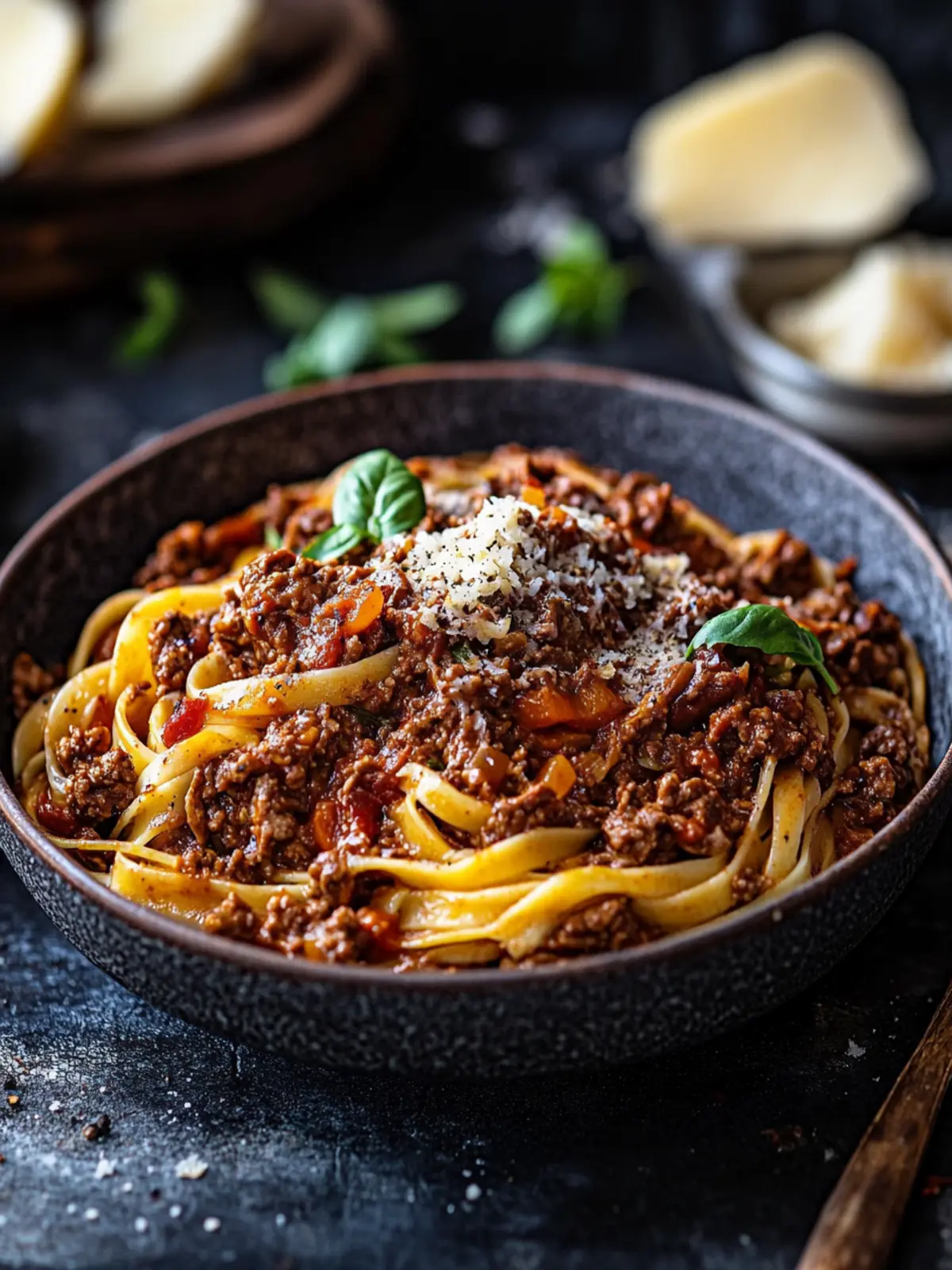 Savory Slow-Cooked Venison Mince Ragu Over Fresh Tagliatelle 3 Slow-cooked venison mince ragu