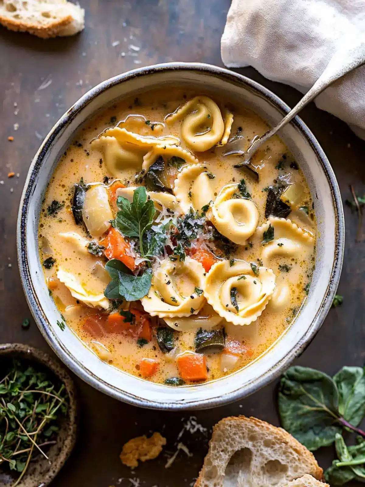 Comforting Creamy Tortellini Vegetable Soup for Cozy Nights 3 Creamy Tortellini Vegetable Soup
