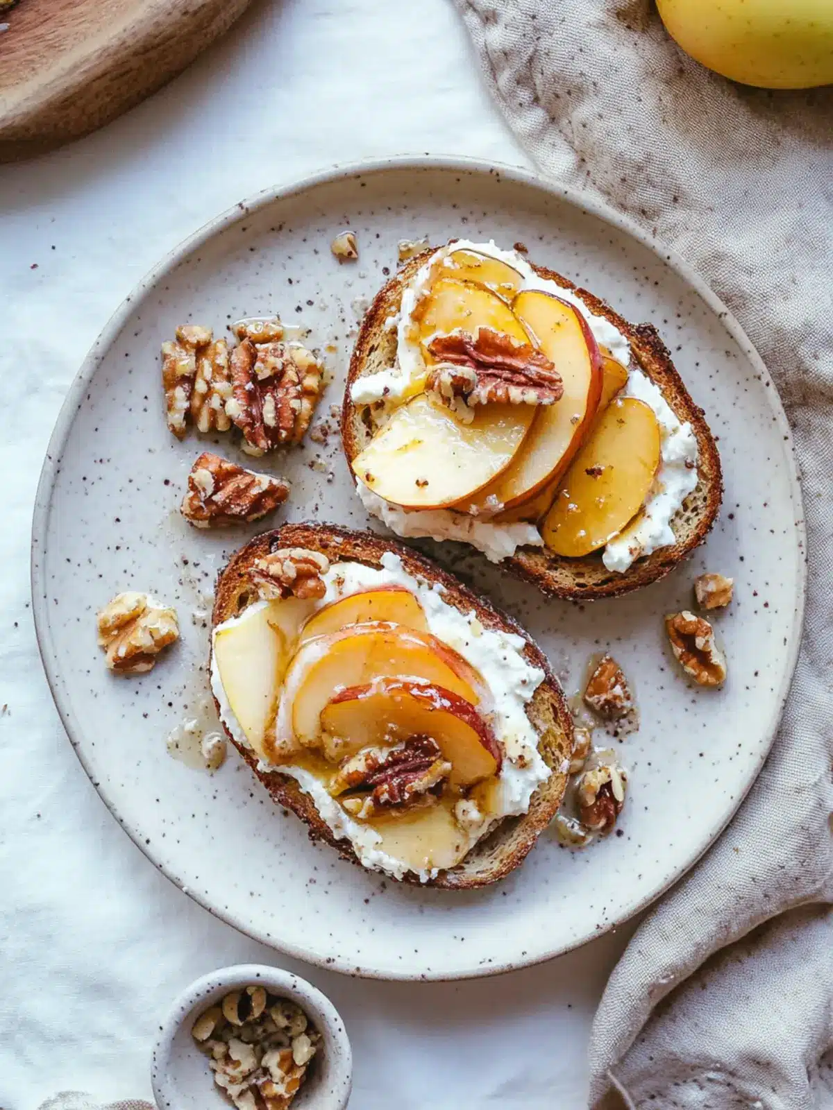 Maple Baked Apples & Cashew Ricotta Toast: A Toast to Yum! 2 Maple Baked Apples & Cashew Ricotta Toast