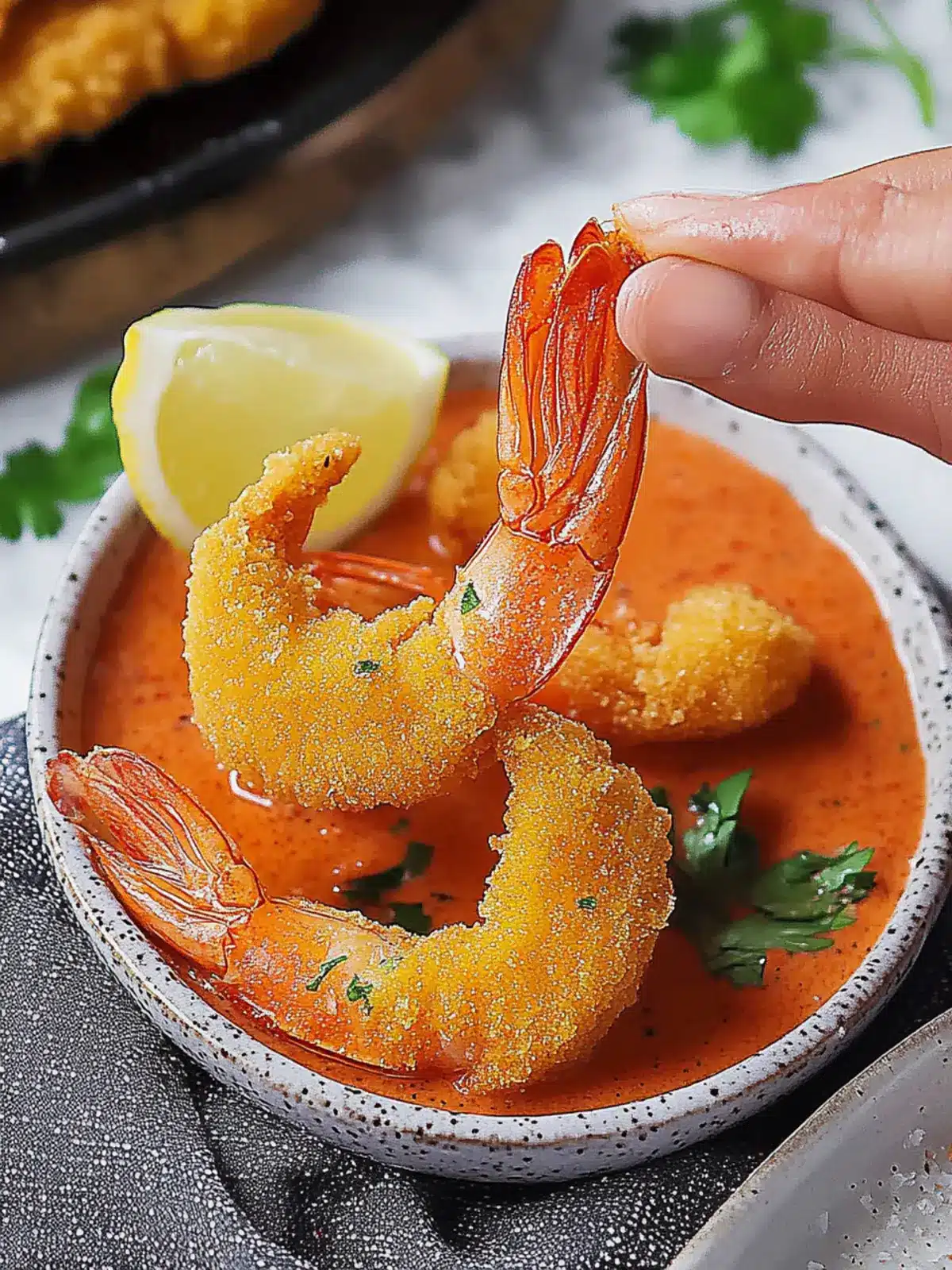 Crispy King Prawn Butterfly with Zesty Dipping Sauce 4 King Prawn Butterfly
