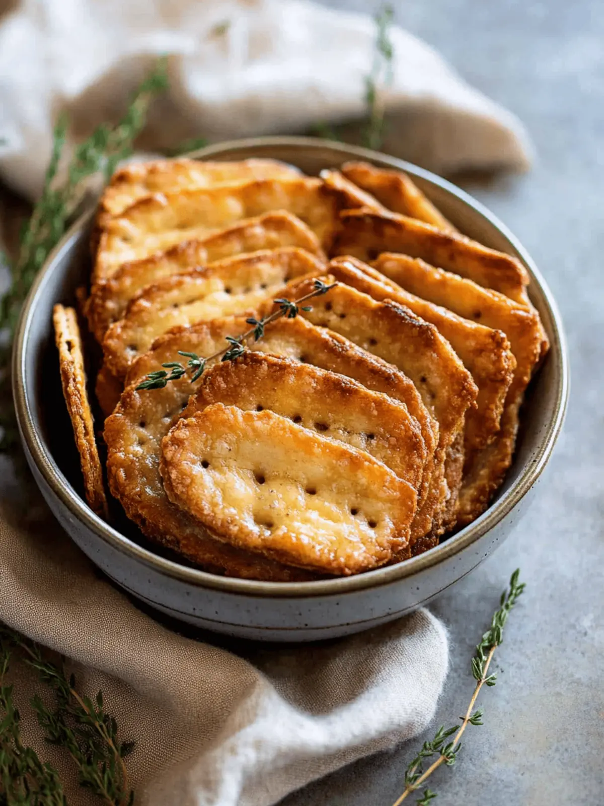 Homemade Cheese Crackers with Rosemary for Irresistible Snacking 2 Homemade Cheese Crackers