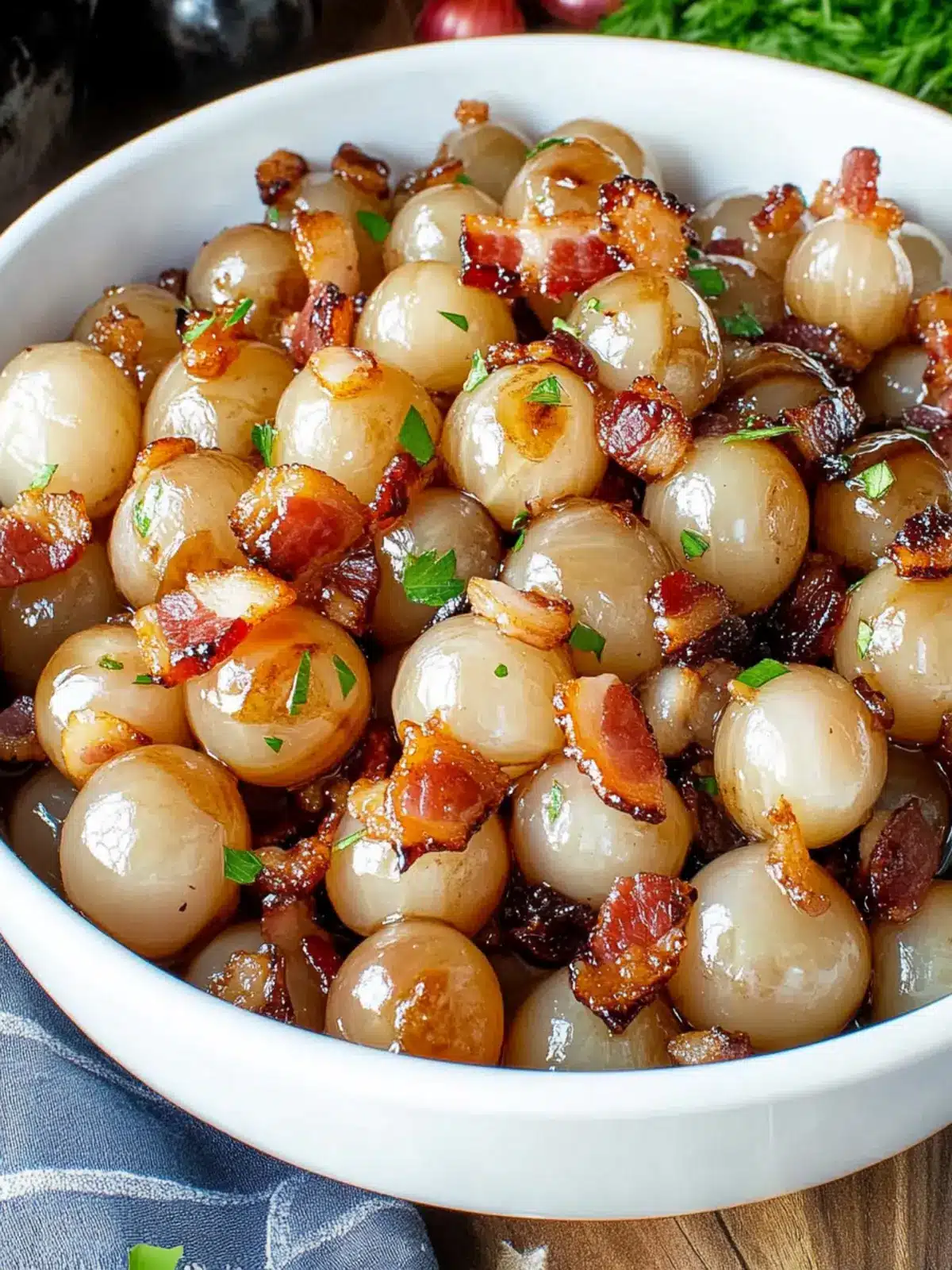 Balsamic Glazed Pearl Onions with Bacon for Flavorful Bliss 4 Balsamic Glazed Pearl Onions with Bacon