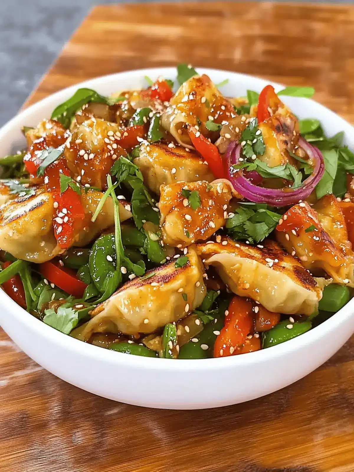Crispy Dumpling Salad: A Zesty Twist on Vegan Freshness 4 Crispy Dumpling Salad
