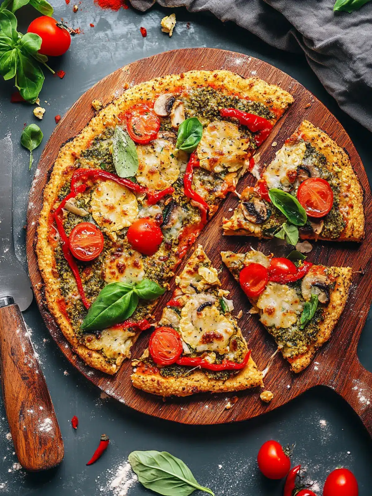Delicious Vegan Cauliflower Pizza Crust You ll Love to Bake 2 Vegan Cauliflower Pizza Crust