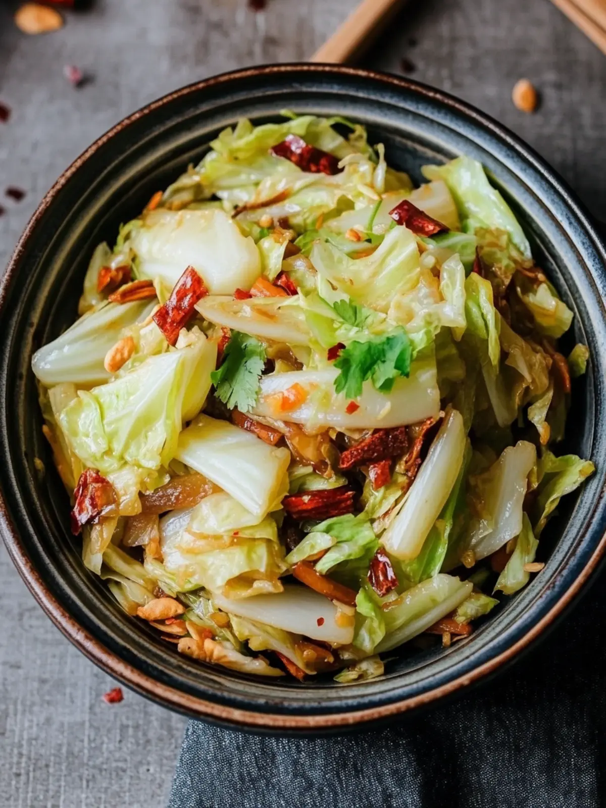 Savory Chinese Cabbage Stir-Fry with Crispy Pork Belly 2 Chinese Cabbage Stir-Fry