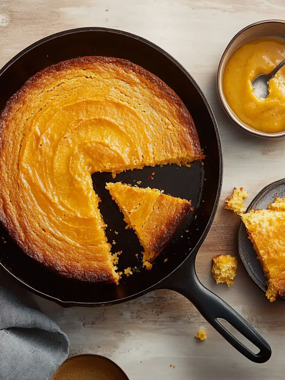 Irresistible Skillet Cornbread with Sweet Honey Butter 4 Skillet Cornbread