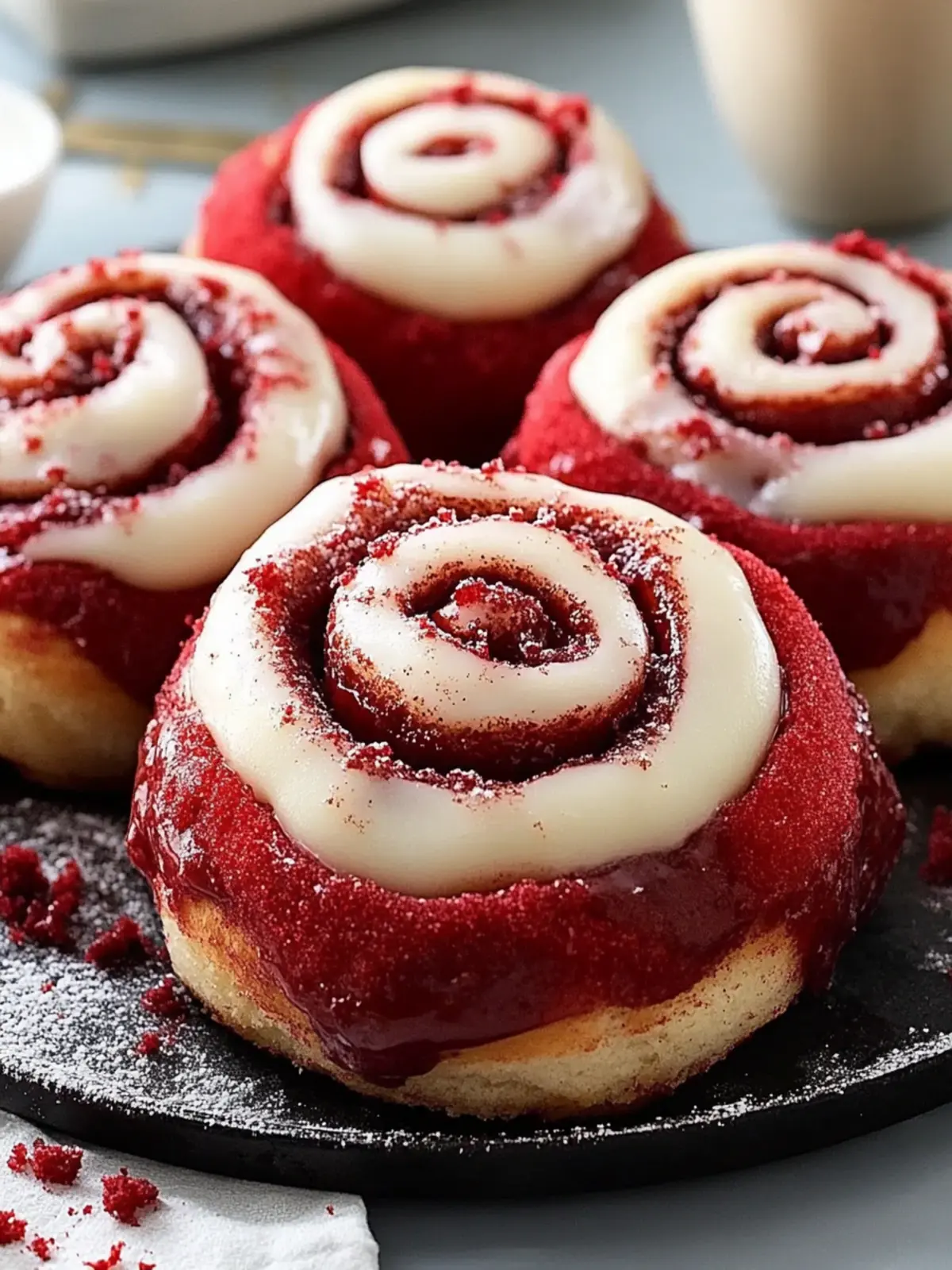 Red Velvet Cinnamon Rolls That Will Wow Your Taste Buds! 2 Red Velvet Cinnamon Rolls