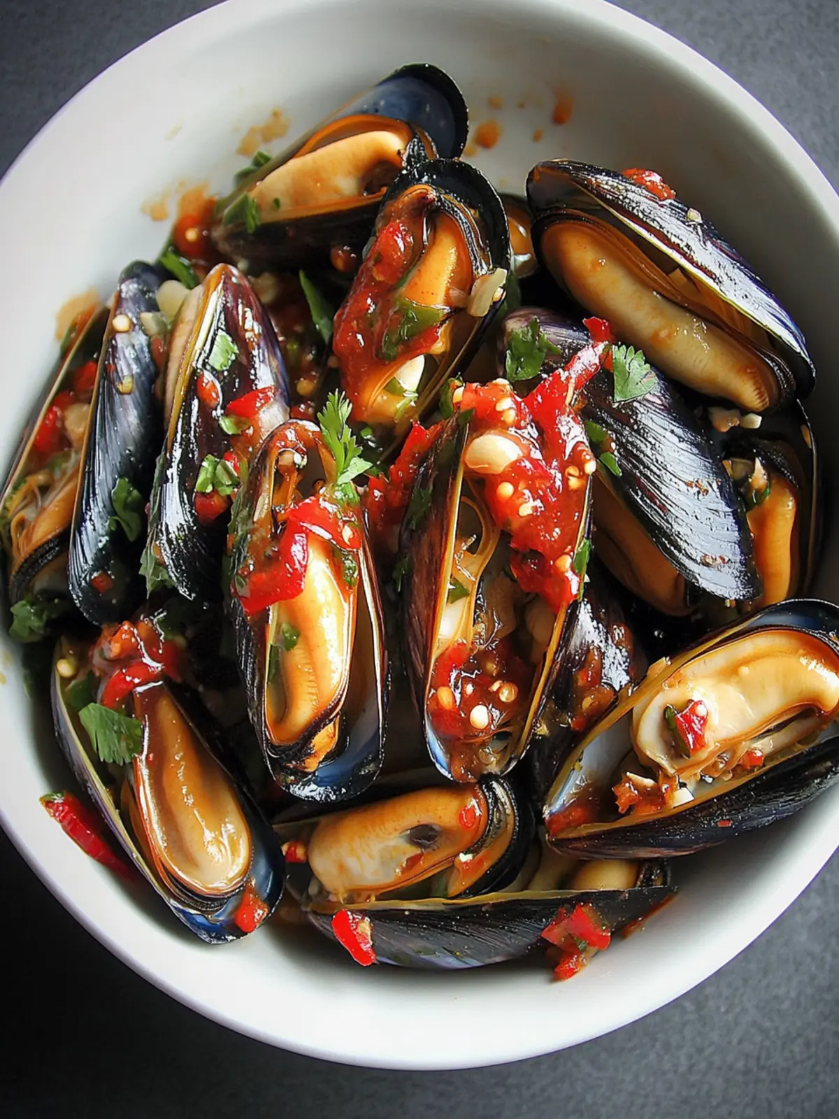 Sweet Chilli Marinated Mussels for Easy Gourmet Indulgence 4 Sweet Chilli Marinated Mussels