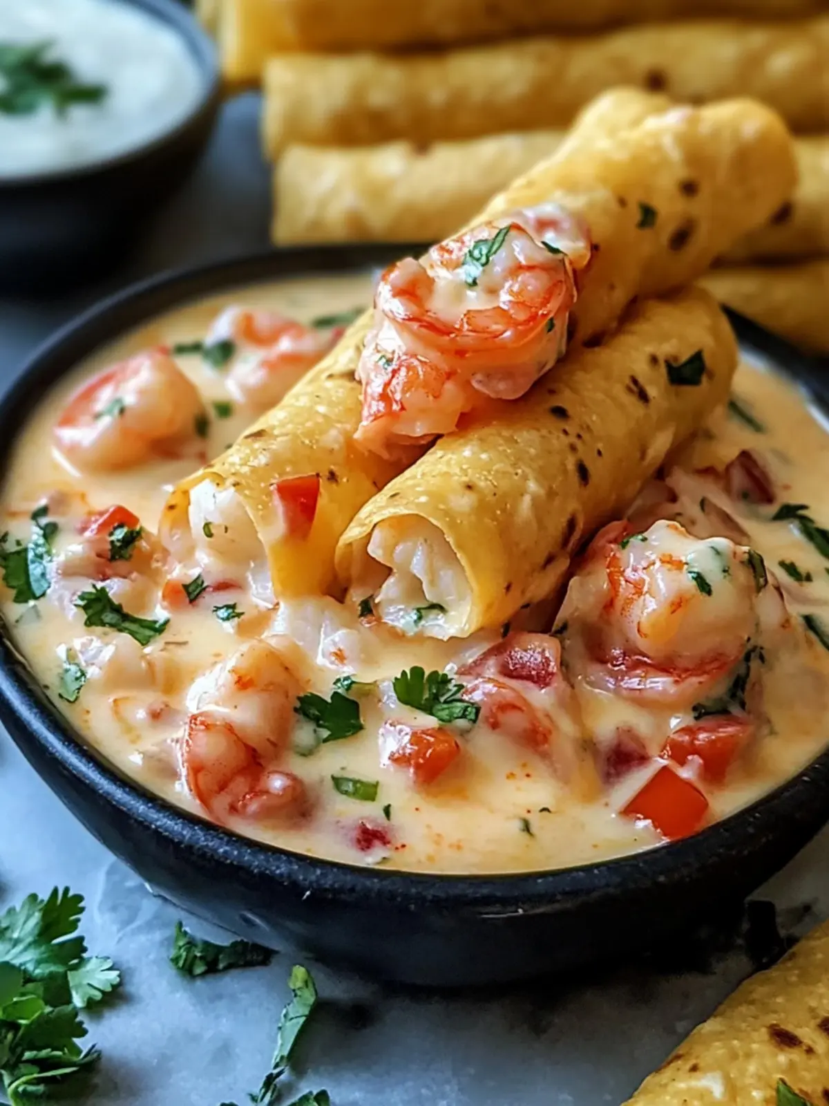 Indulge in Crab Shrimp Queso Fajita Rolls Tonight! 4 Crab Shrimp Queso