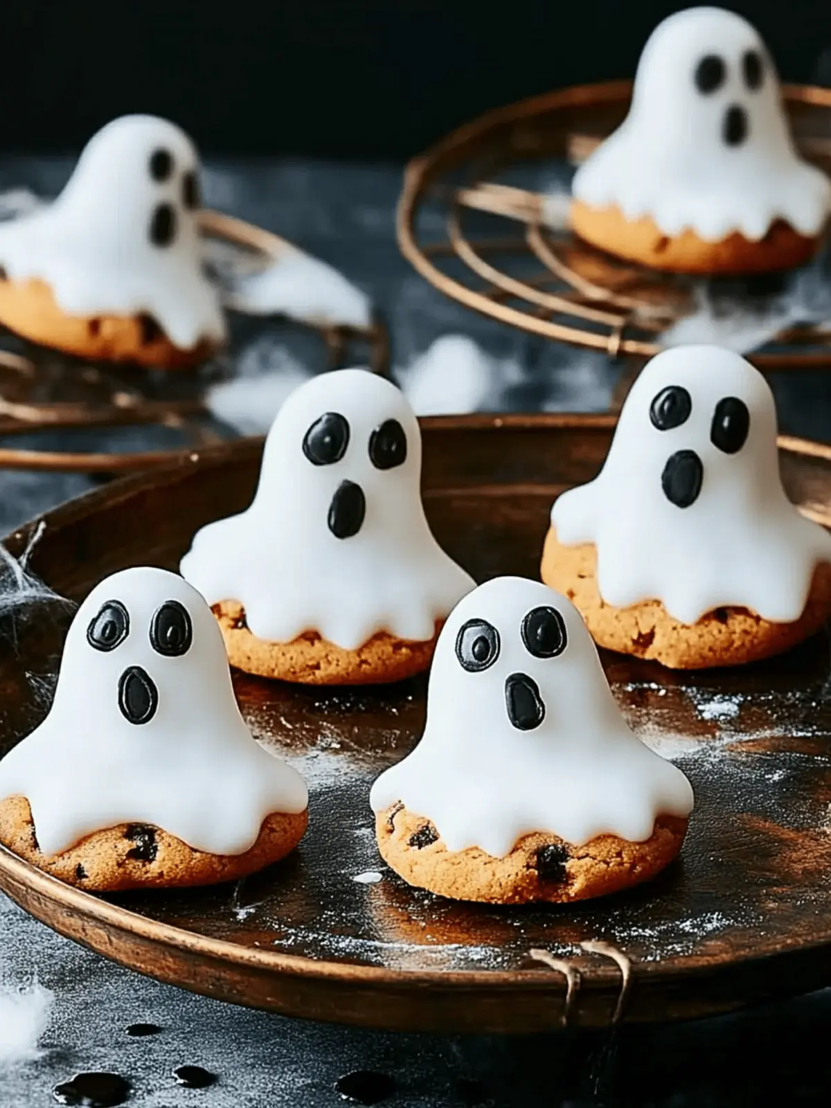 Crispy Ghost Cookies: Your Spooktacular 4-Ingredient Treat 2 Ghost cookies