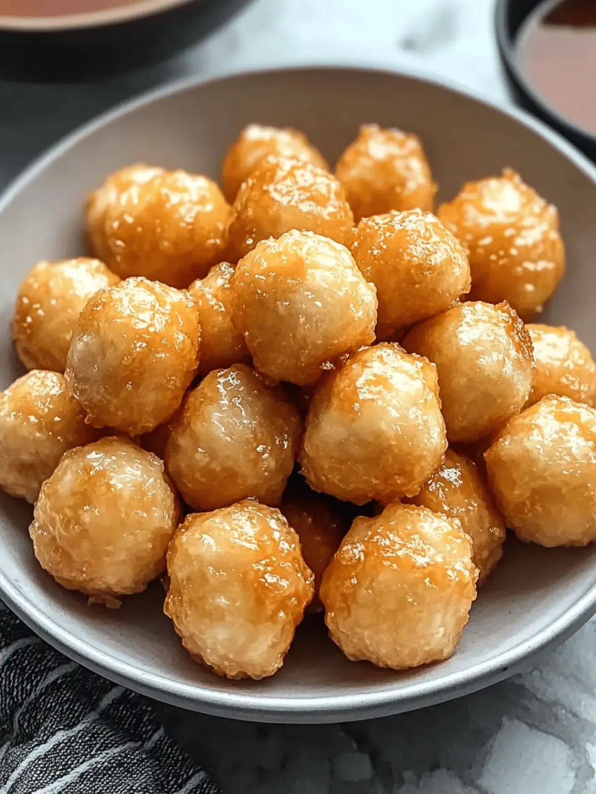 Crispy Chinese Chicken Balls with Sweet and Sour Sauce Delight 2 Chinese Chicken Balls with Sweet and Sour Sauce