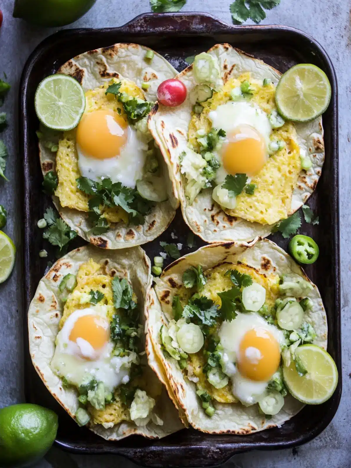Sheet Pan Breakfast Tacos with Scallion Salsa for Easy Mornings 4 Sheet Pan Breakfast Tacos with Scallion Salsa