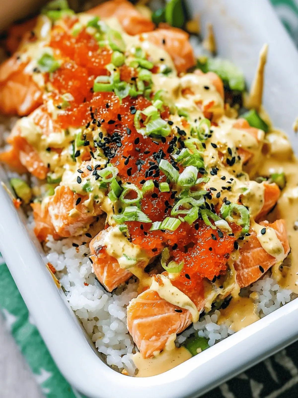 Teriyaki Salmon Sushi Bake for Two - Date Night Delight! 2 Teriyaki Salmon Sushi Bake for Two