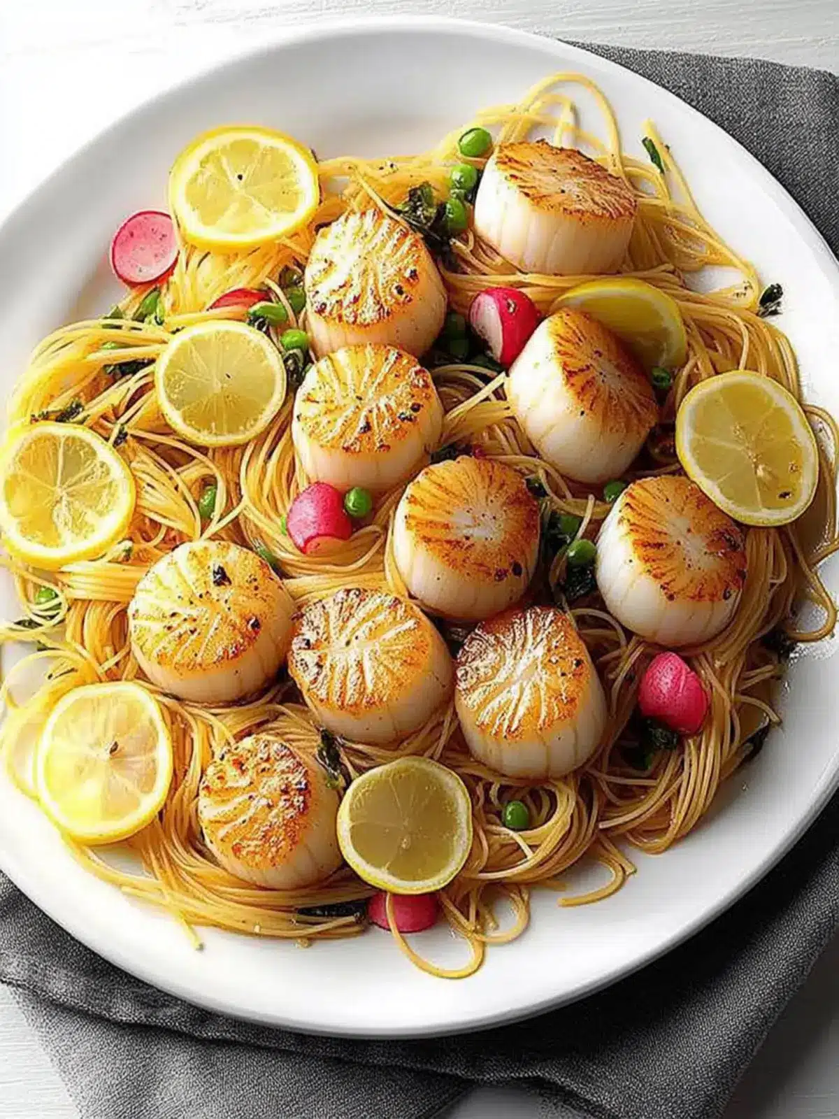 Lemony Scallops with Angel Hair Pasta for a Fresh Twist 4 Lemony Scallops with Angel Hair Pasta