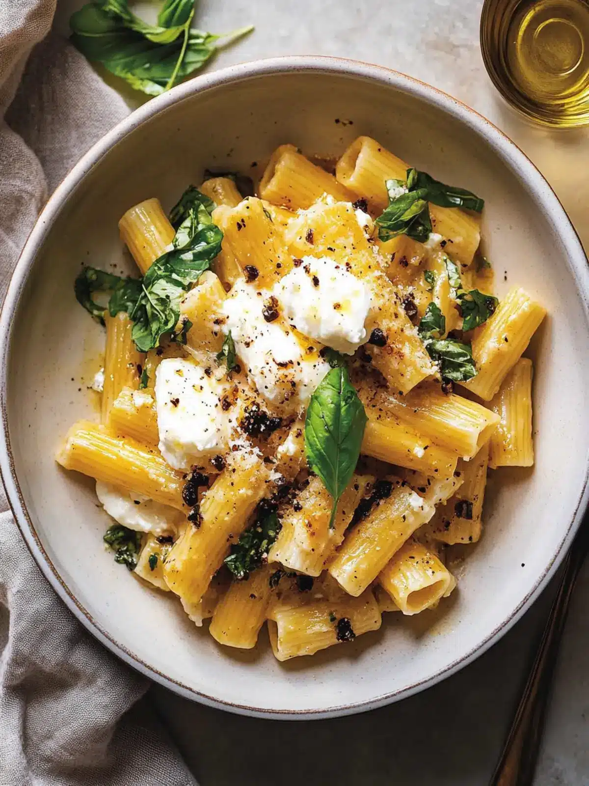 Burrata & Black Garlic Rigatoni: Comfort Food at Its Best 4 Burrata & black garlic rigatoni