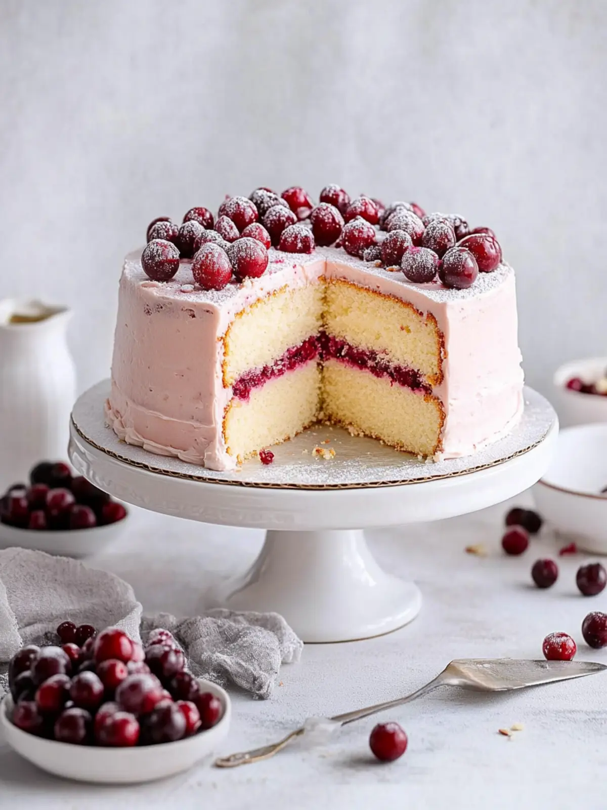Festive Cranberry Almond Layer Cake for Holiday Cheer 3 Cranberry Almond Layer Cake