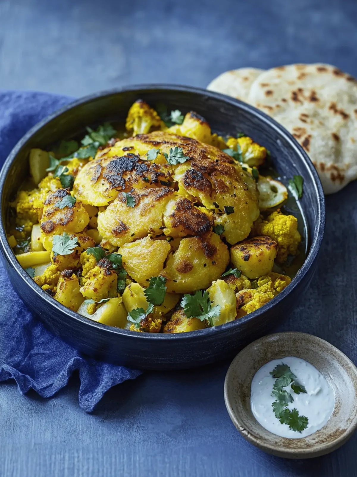 Baked Aloo Gobi with Flatbreads: A Comforting Vegan Delight 2 Baked aloo gobi with flatbreads