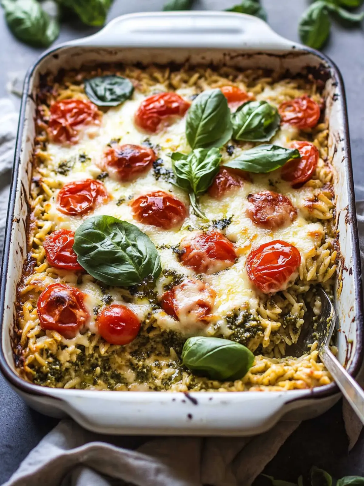 Easiest One Pan Caprese Pesto Orzo Bake You ll Crave Again! 4 Easiest One Pan Caprese Pesto Orzo Bake