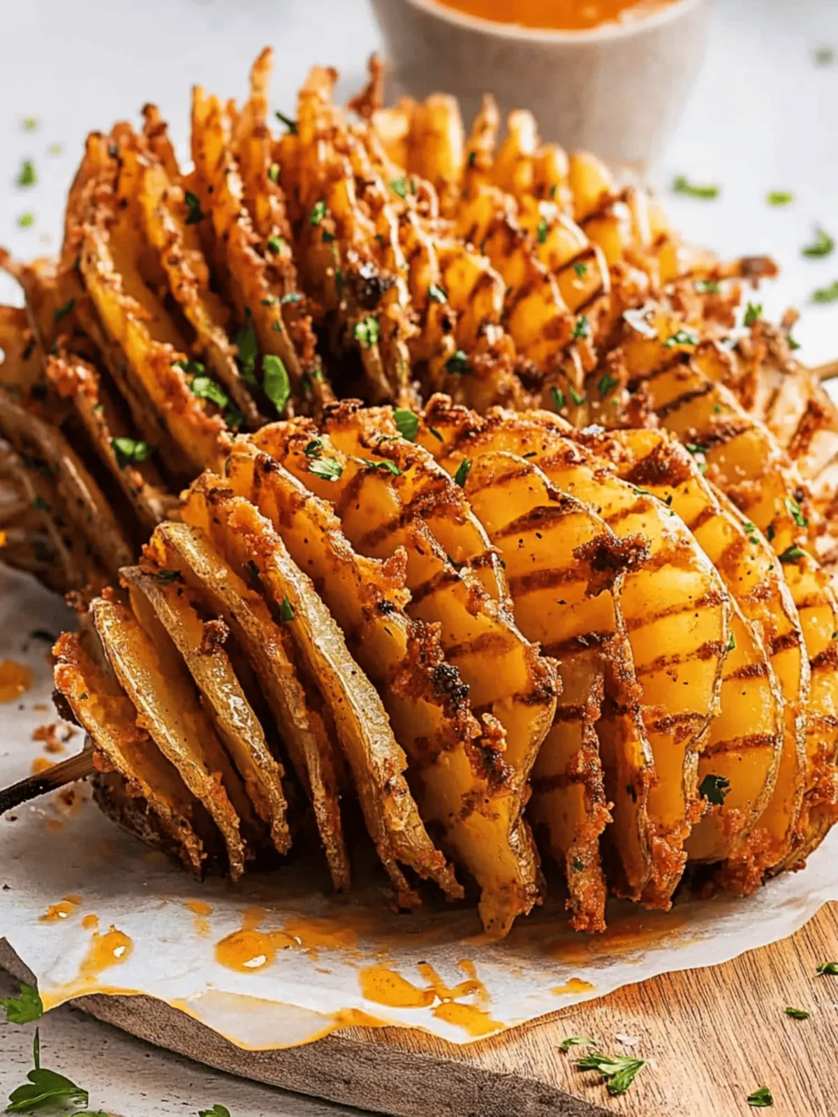 Crispy Accordion Potatoes with Garlic Herb Bliss 2 Crispy Accordion Potatoes with Garlic Herb Bliss