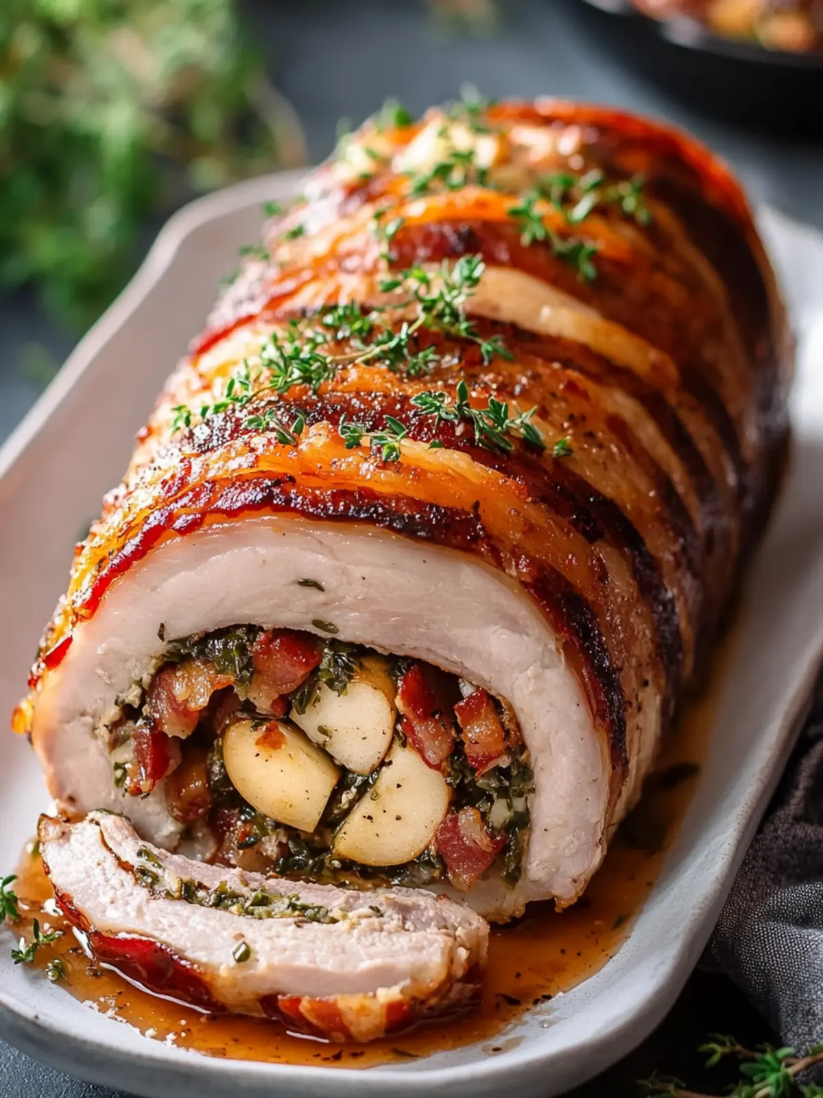 Apple & Bacon Stuffed Pork Loin Roll: A Show-Stopping Delight 4 Apple & Bacon Stuffed Pork Loin Roll